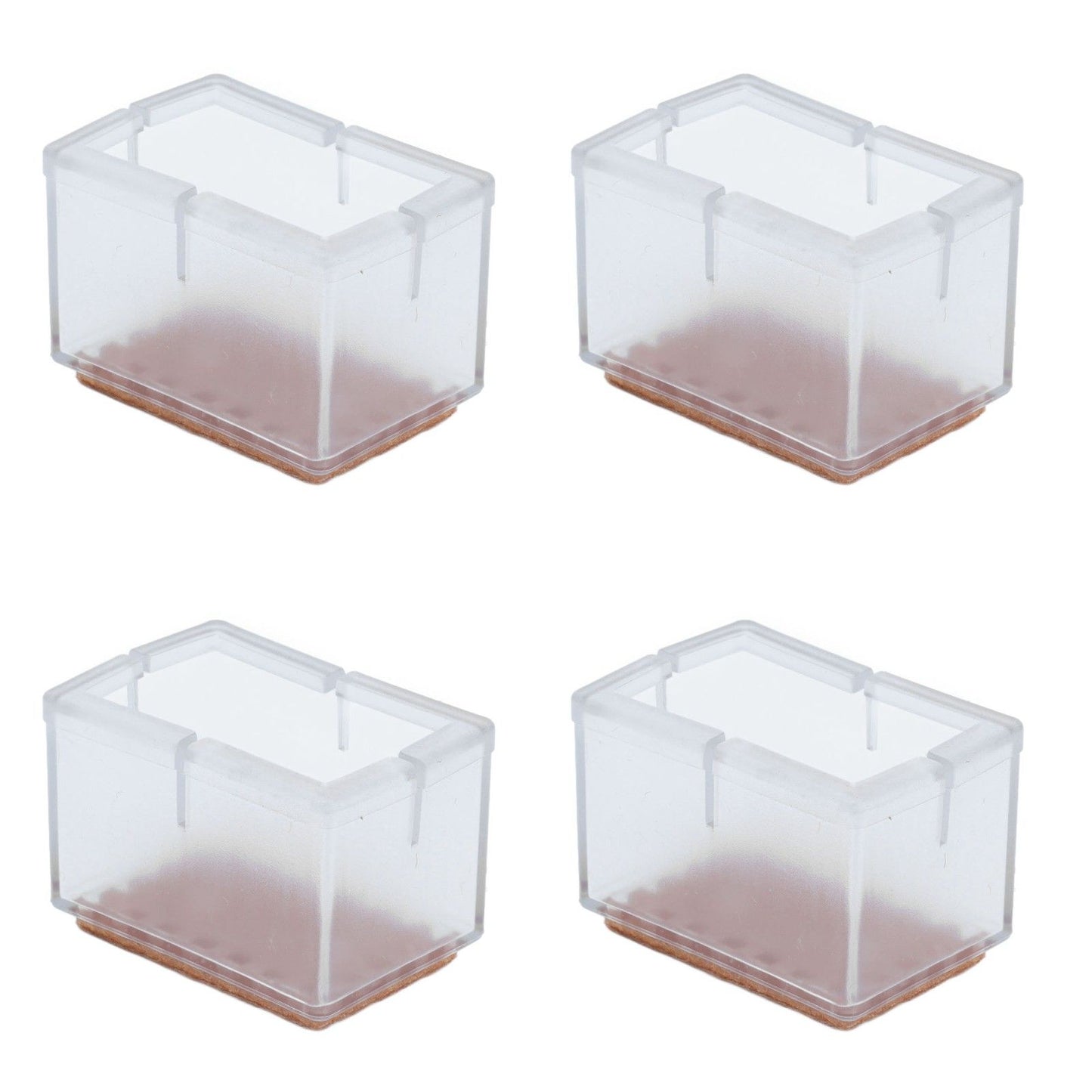 16pcs Square Silicone Chair Leg Protectors Elastic Good Mute Effect Furniture Leg Cover for Hardwood Floors