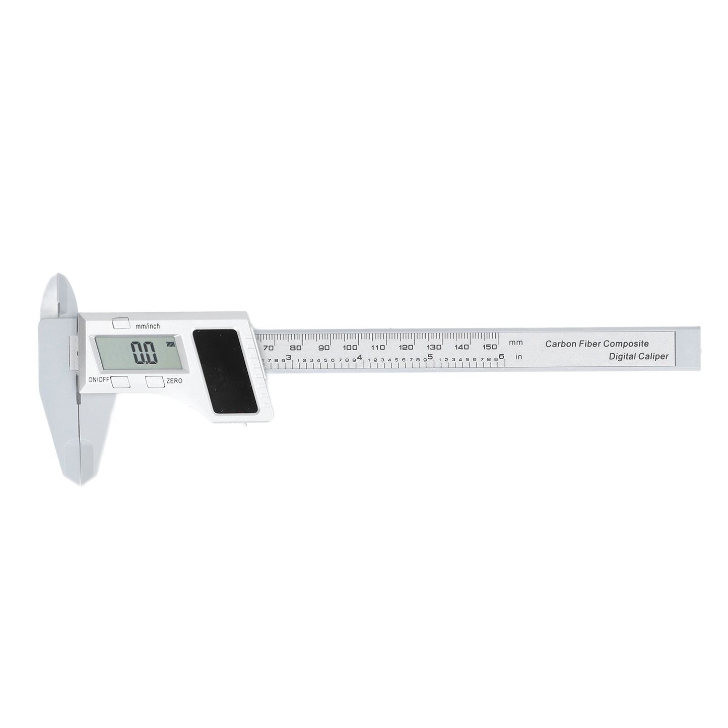 Solar Plastic Caliper 0‑150mm Electronic Digital Display Caliper for Engineering Surveying Angle Measurement