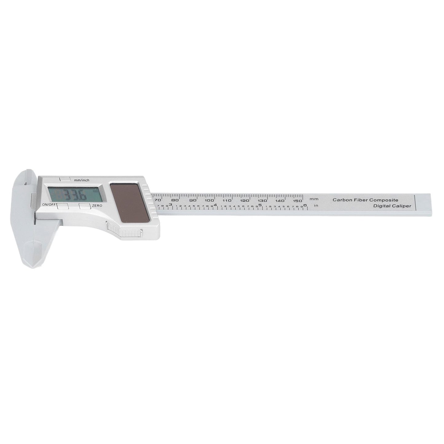 Solar Plastic Caliper 0‑150mm Electronic Digital Display Caliper for Engineering Surveying Angle Measurement