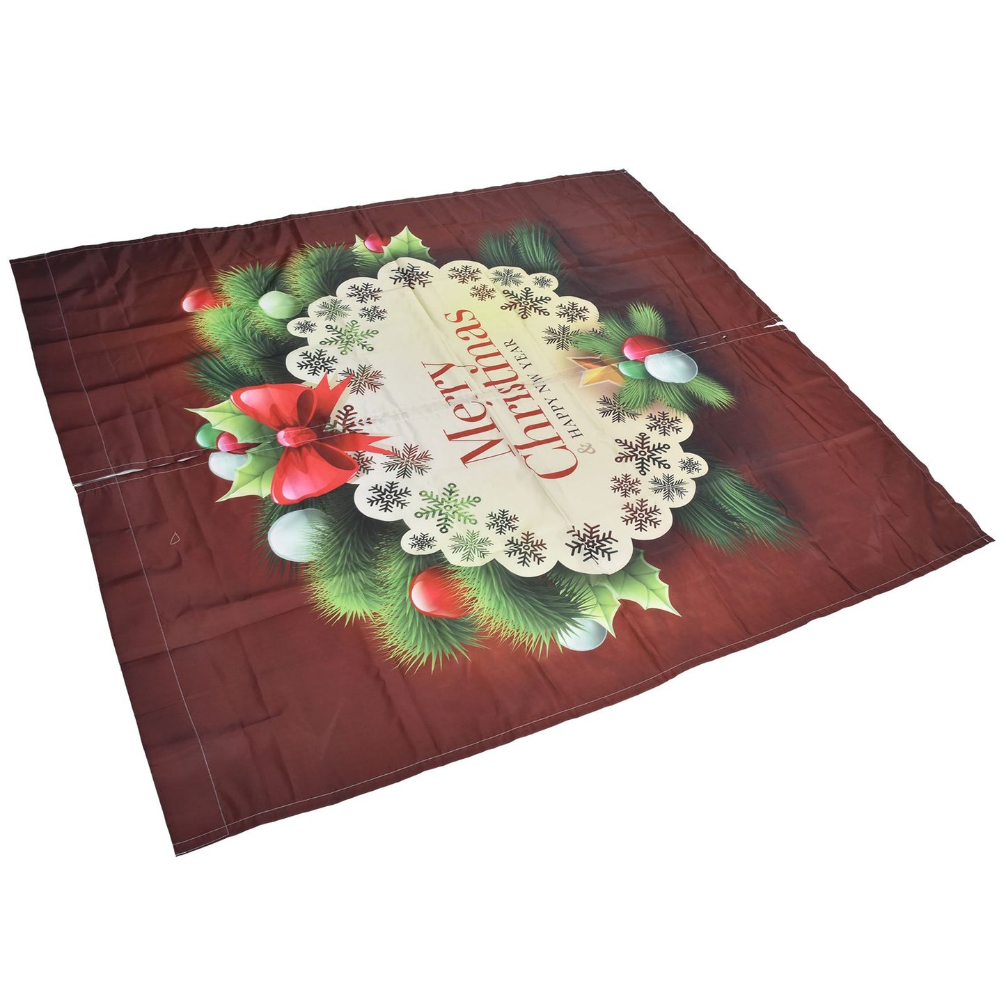 Christmas Curtain Polyester Fiber 3D Digital Printing Merry Christmas Custome Curtain for Outdoor Porch Balcony170x200cm Christmas 8