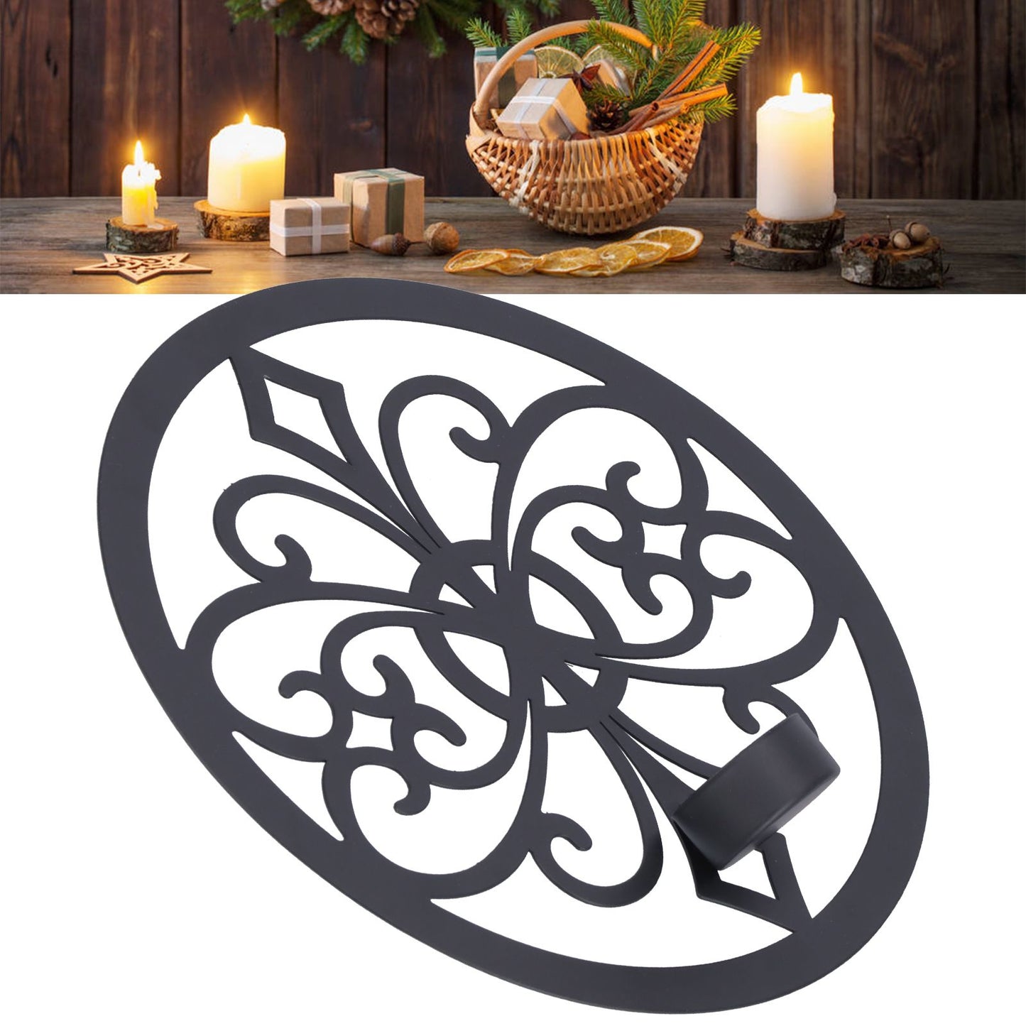 Wall Hanging Candle Holders Black European Retro Prevent Dripping Baroque Wall Candlestick