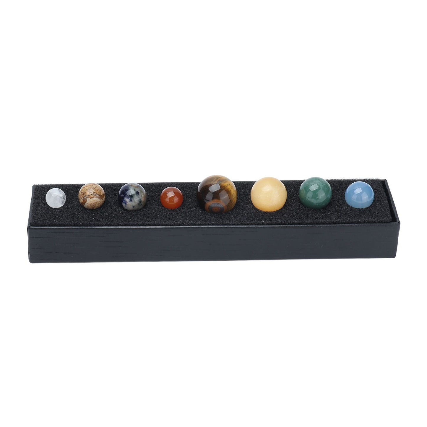 8 Planets Crystal Ornament Home Desktop Sphere Galactic Planets Decoration for Healing Meditation