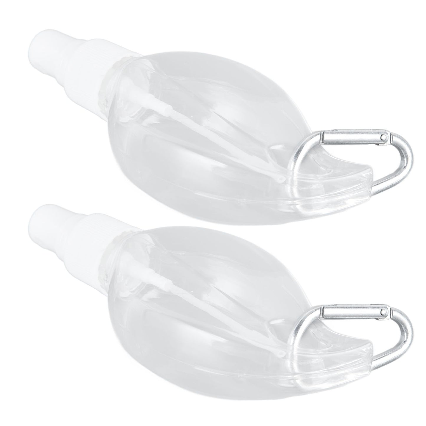 2 Pcs 50ml Travel Keychain Bottles Portable Plastic Clear Leakproof Refillable Empty Squeeze Container for Hand SoapMaple Leaf
