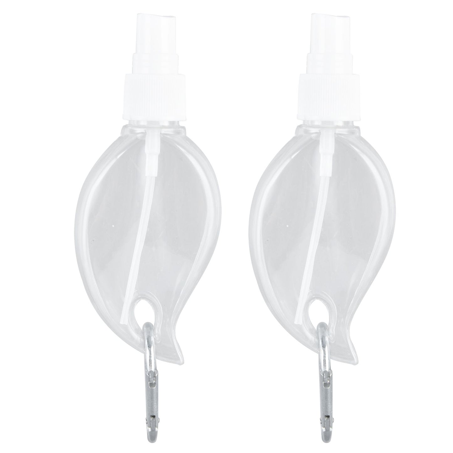 2 Pcs 50ml Travel Keychain Bottles Portable Plastic Clear Leakproof Refillable Empty Squeeze Container for Hand SoapMaple Leaf