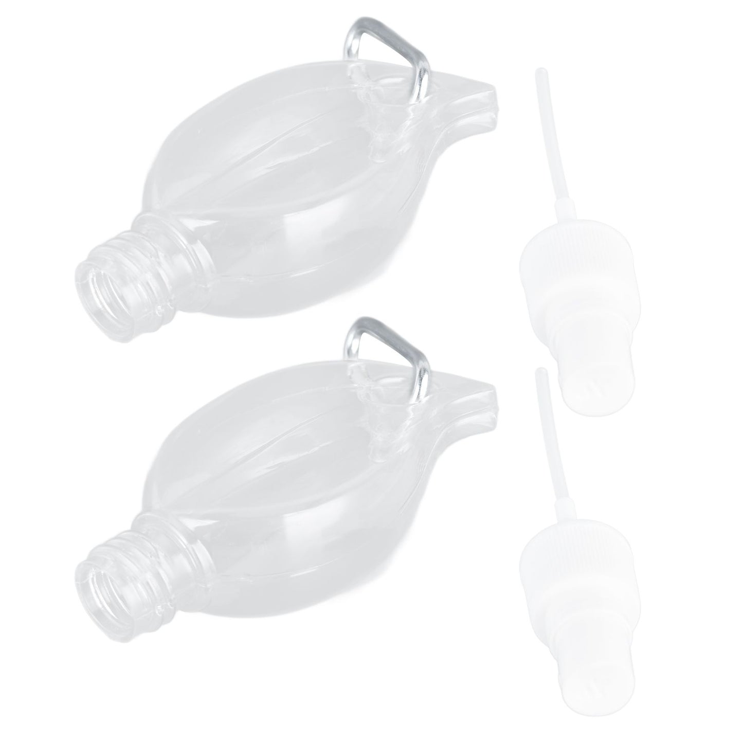 2 Pcs 50ml Travel Keychain Bottles Portable Plastic Clear Leakproof Refillable Empty Squeeze Container for Hand SoapMaple Leaf