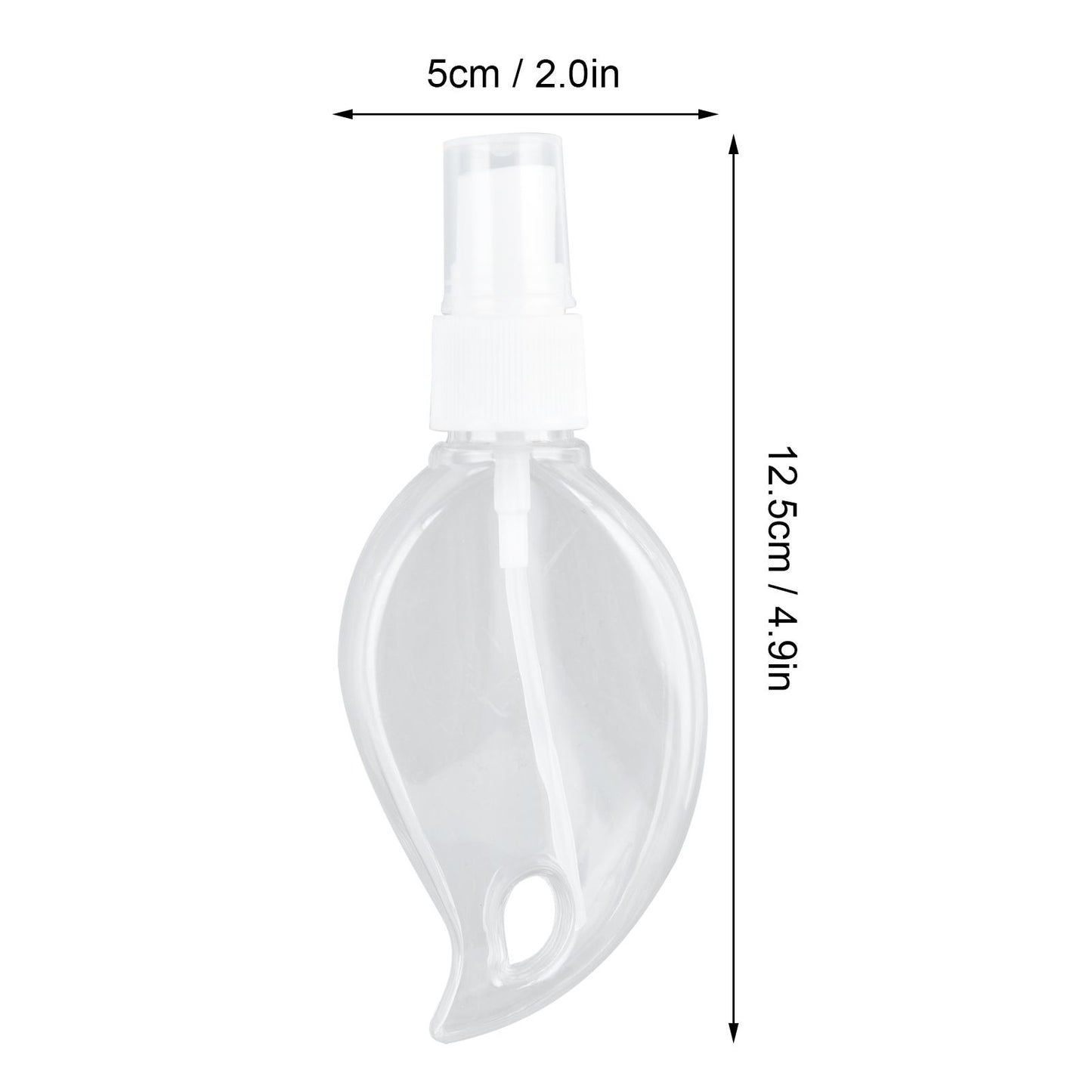 2 Pcs 50ml Travel Keychain Bottles Portable Plastic Clear Leakproof Refillable Empty Squeeze Container for Hand SoapMaple Leaf