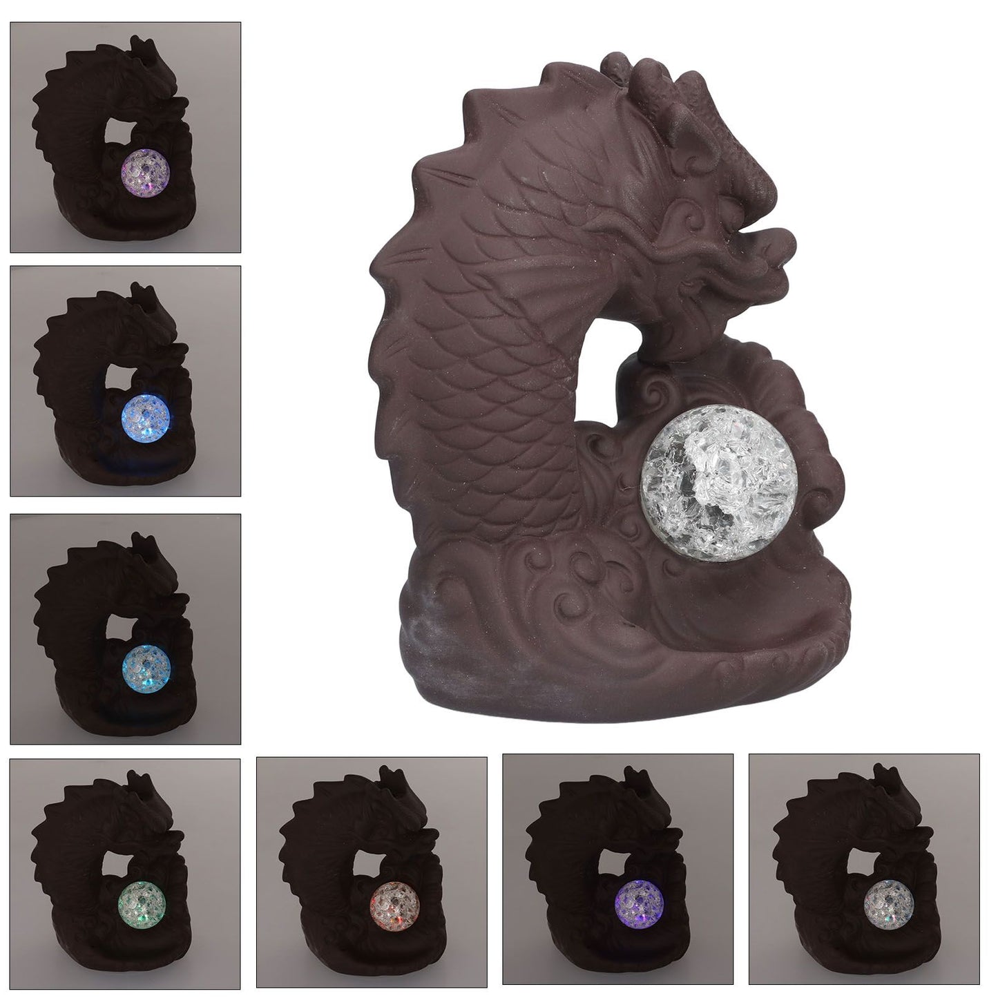Smoke Waterfall Backflow Incense Burner Ceramic Incense Holder Dragon Aroma Burner Home Decoration Ornament