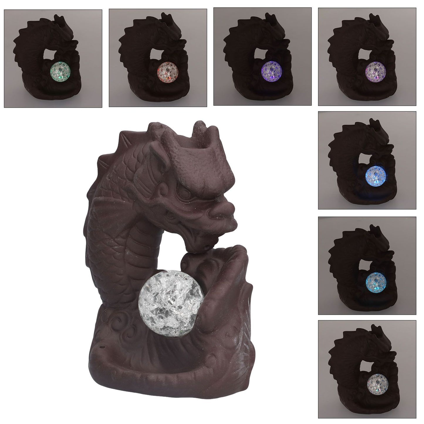Smoke Waterfall Backflow Incense Burner Ceramic Incense Holder Dragon Aroma Burner Home Decoration Ornament