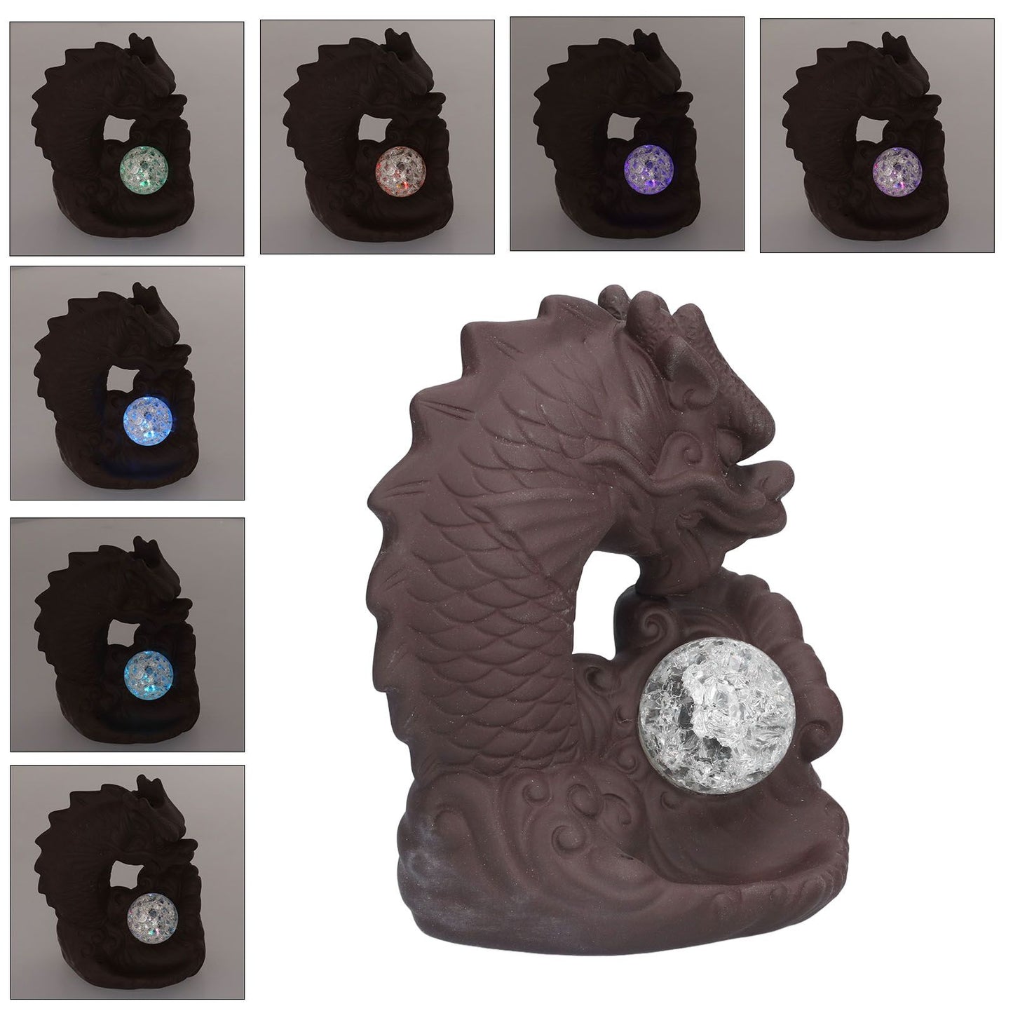 Smoke Waterfall Backflow Incense Burner Ceramic Incense Holder Dragon Aroma Burner Home Decoration Ornament