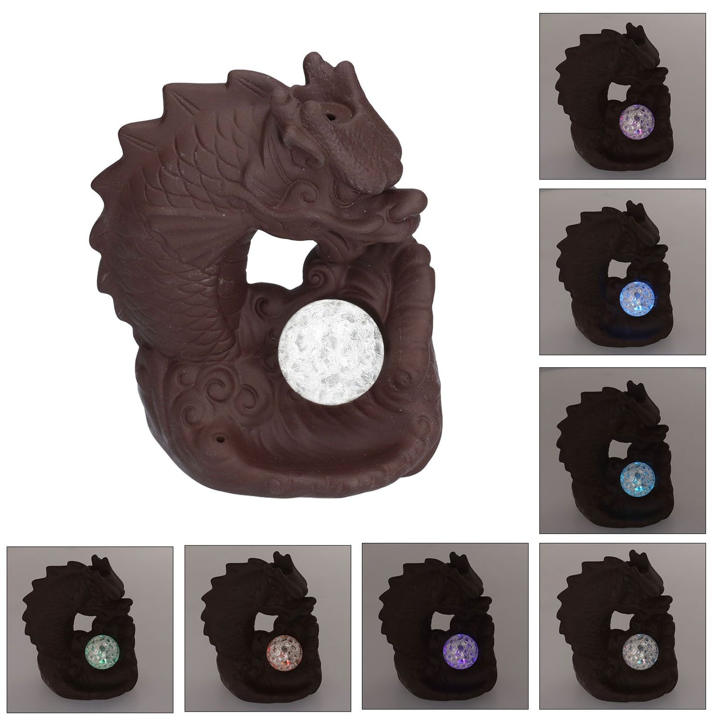 Smoke Waterfall Backflow Incense Burner Ceramic Incense Holder Dragon Aroma Burner Home Decoration Ornament