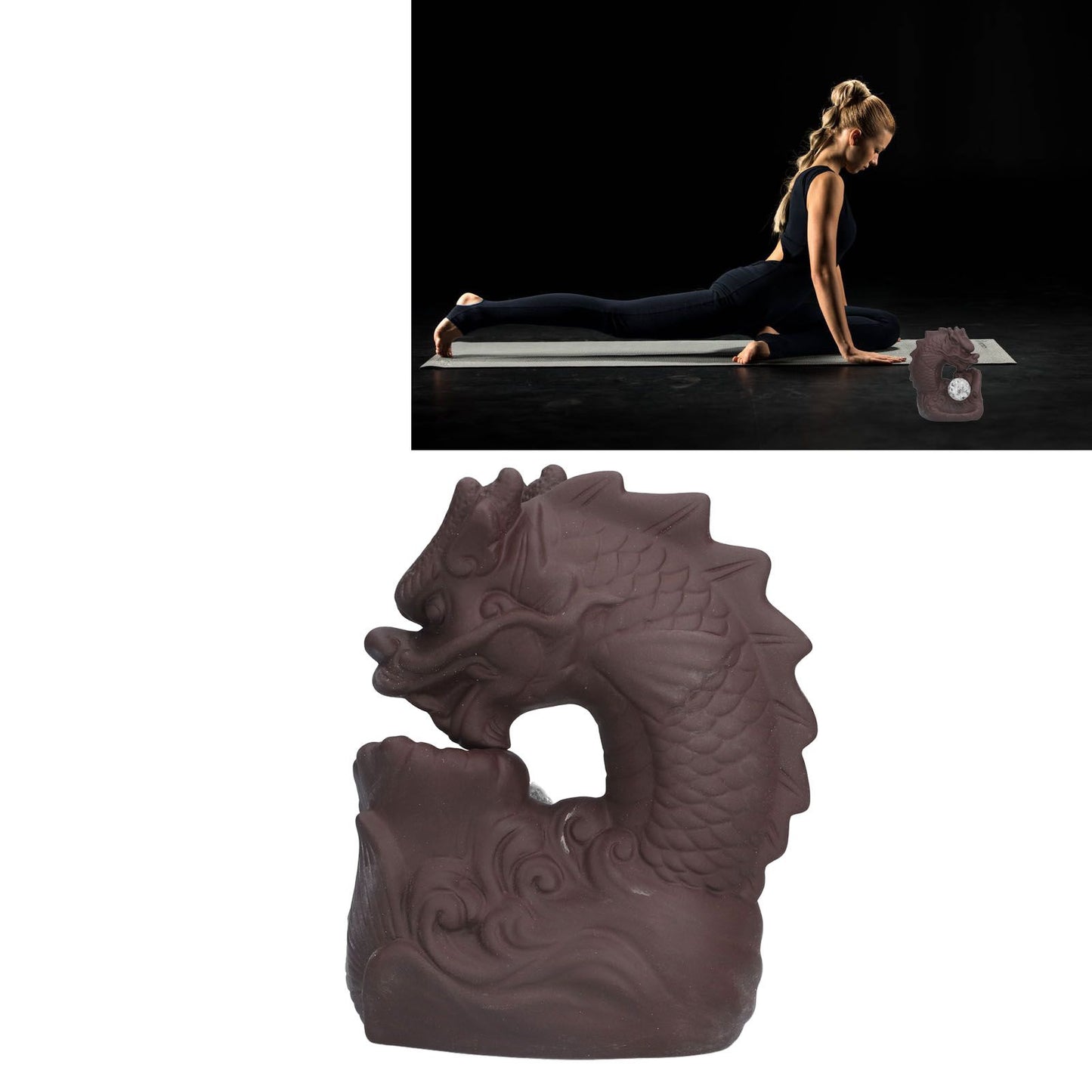 Smoke Waterfall Backflow Incense Burner Ceramic Incense Holder Dragon Aroma Burner Home Decoration Ornament