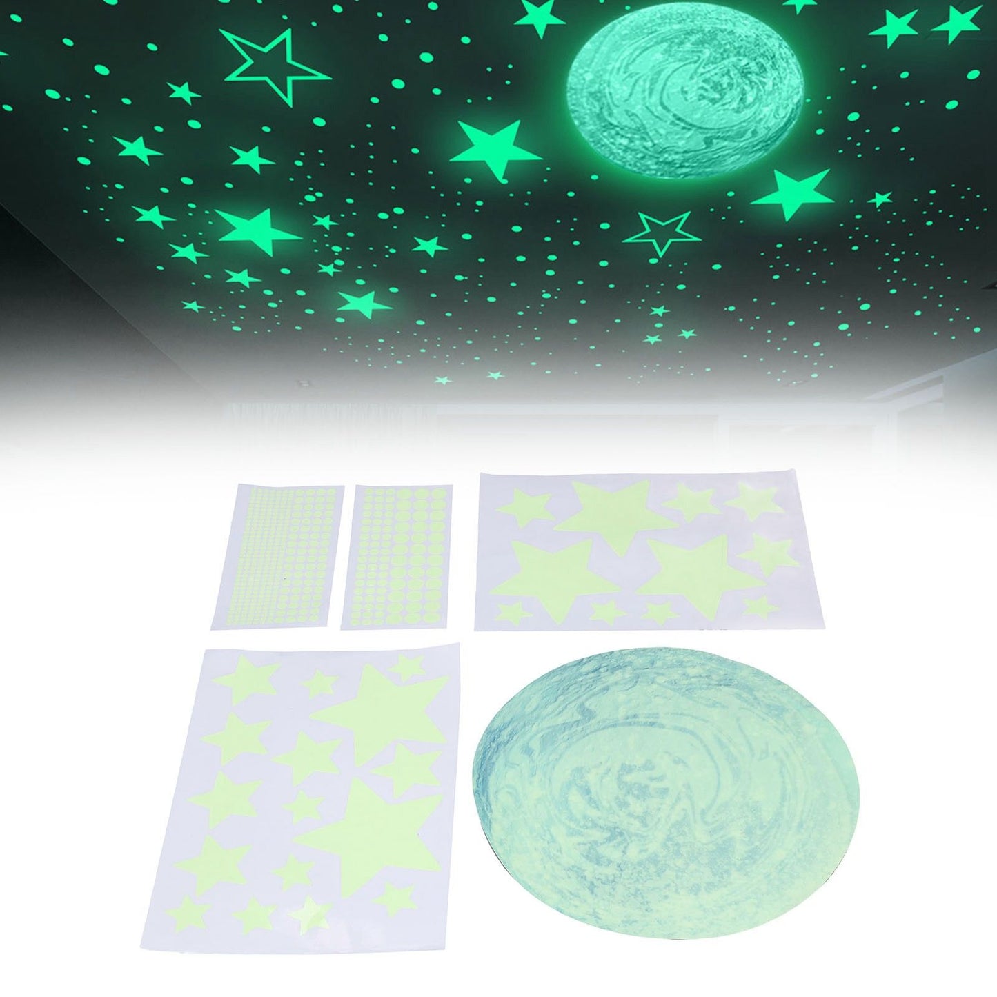 DIY Wall Sticker Glowing Star Luminous Wall Sticker PVC Wall Paper for Kids Bedroom Decoration