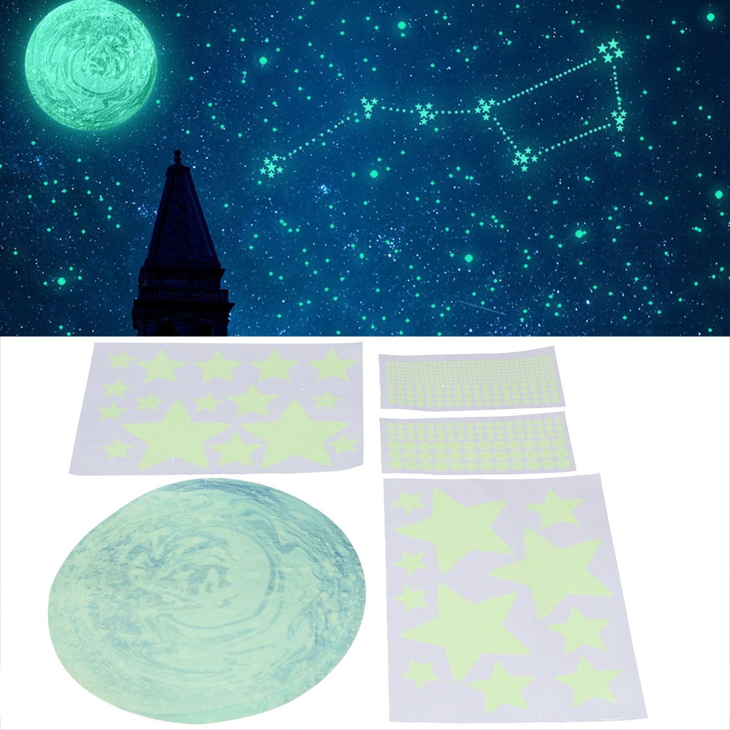 DIY Wall Sticker Glowing Star Luminous Wall Sticker PVC Wall Paper for Kids Bedroom Decoration