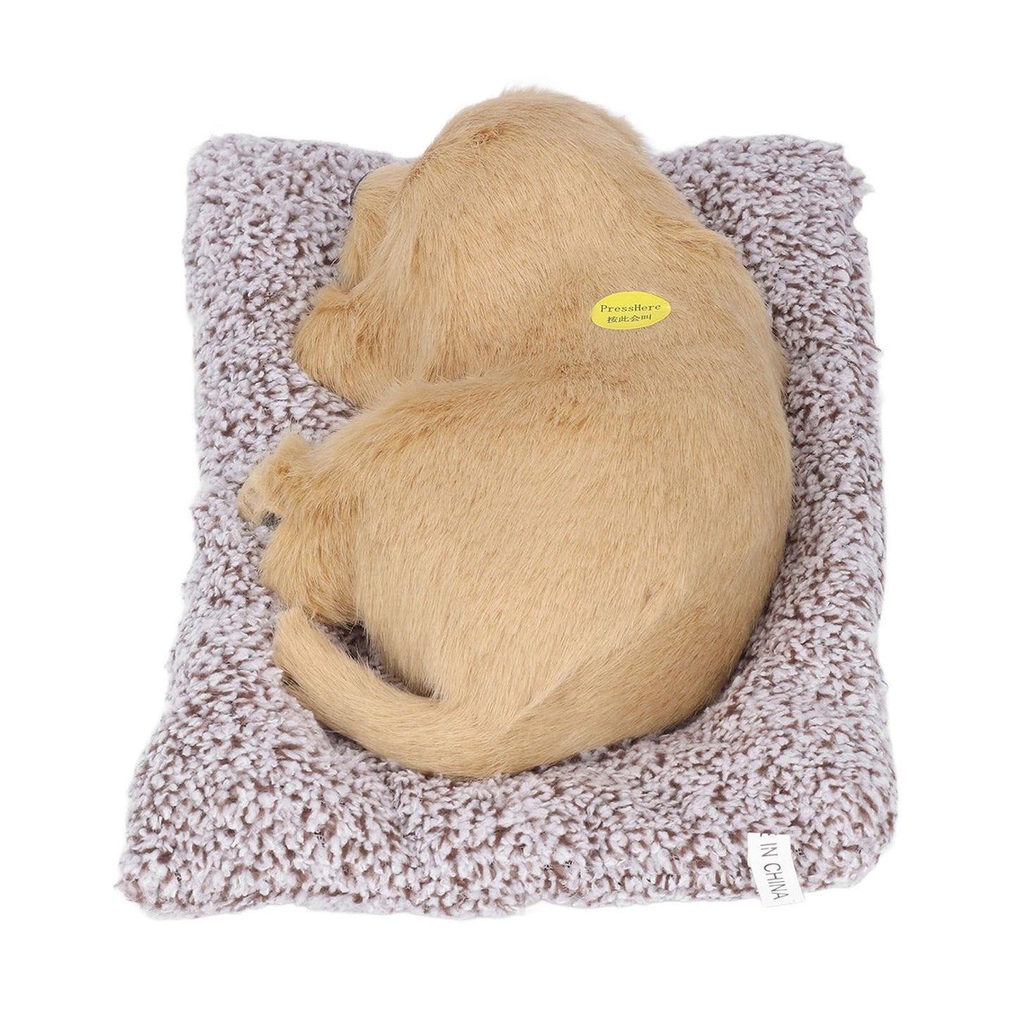Simulation Dog with Sound Lovely Vivid Novel Gifts Plush Plastic Material Dog Toy Car DecorationBig Dog Labrador