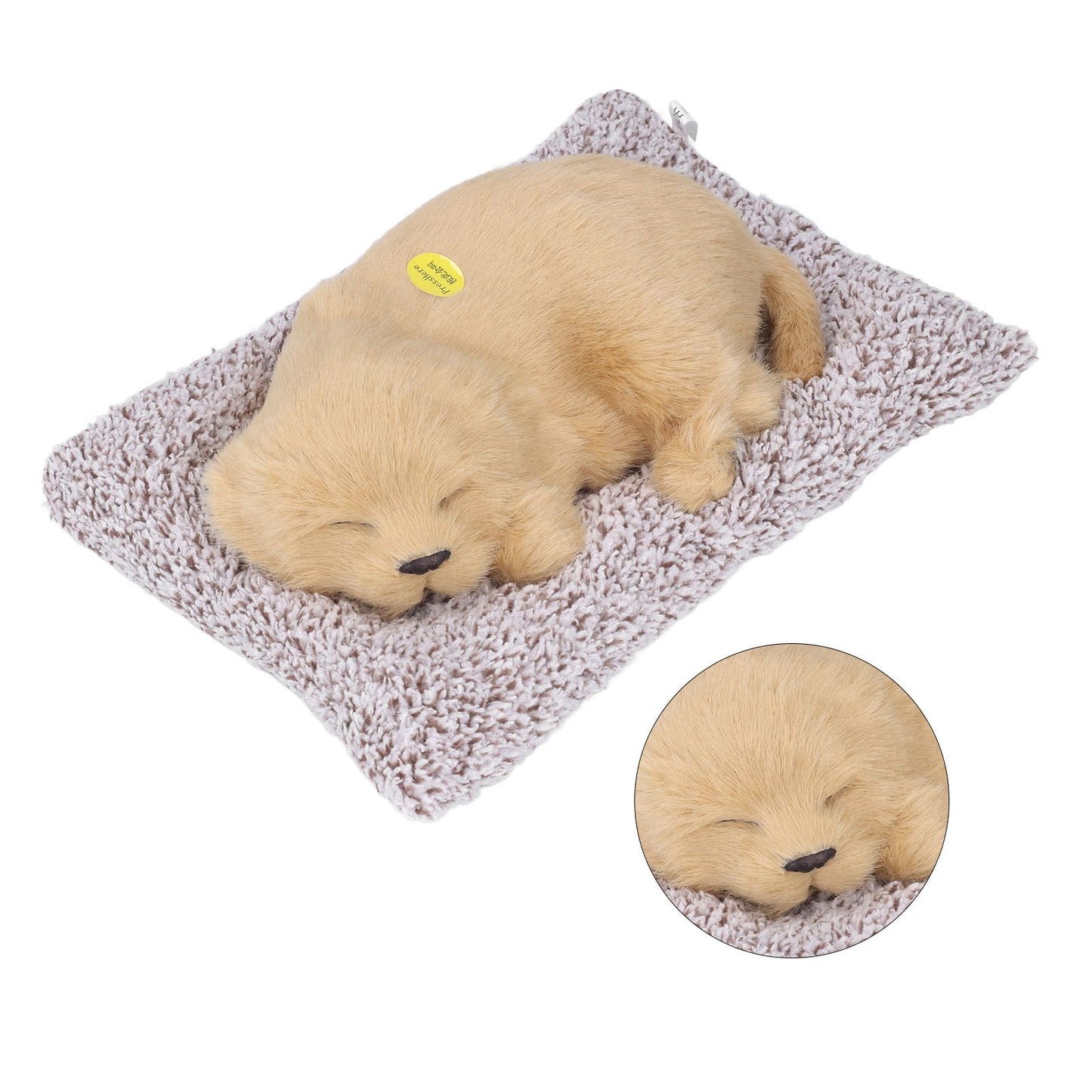 Simulation Dog with Sound Lovely Vivid Novel Gifts Plush Plastic Material Dog Toy Car DecorationBig Dog Labrador