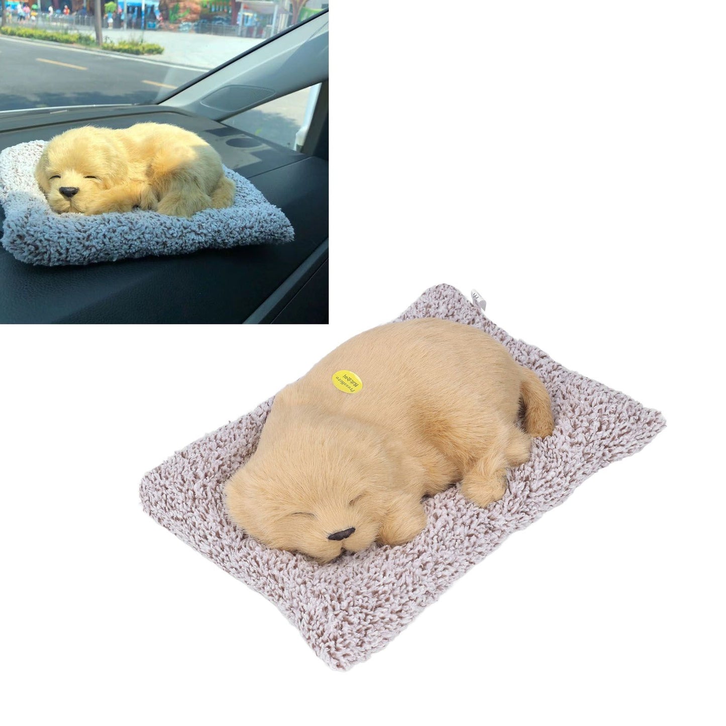 Simulation Dog with Sound Lovely Vivid Novel Gifts Plush Plastic Material Dog Toy Car DecorationBig Dog Labrador