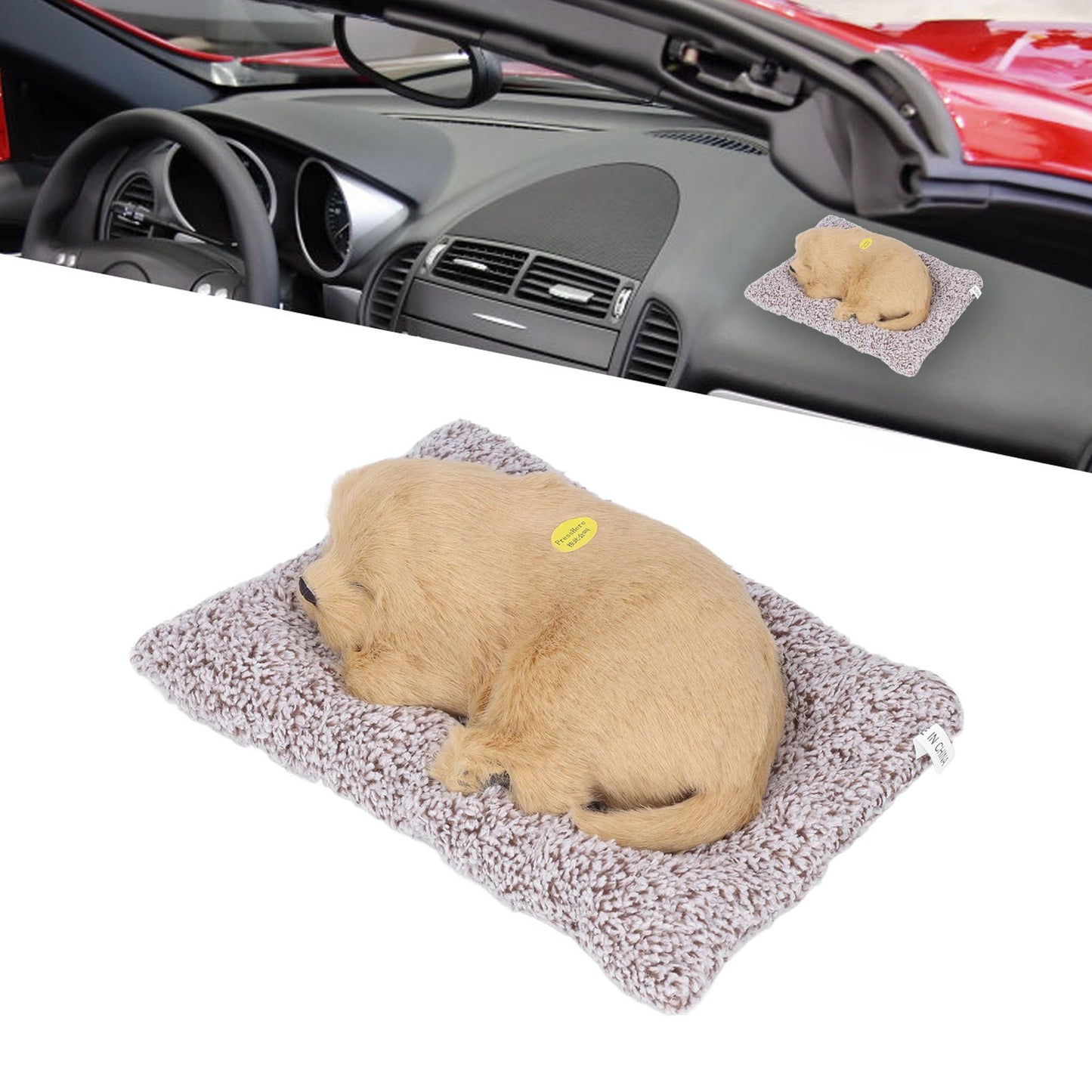 Simulation Dog with Sound Lovely Vivid Novel Gifts Plush Plastic Material Dog Toy Car DecorationBig Dog Labrador