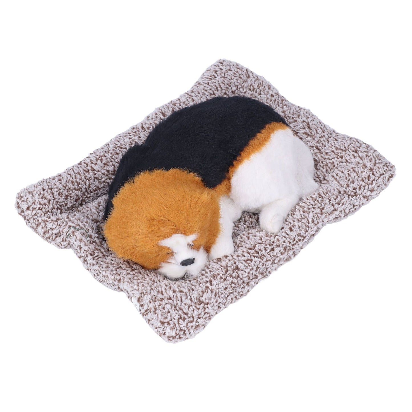 Simulation Dog with Sound Lovely Vivid Novel Gifts Plush Plastic Material Dog Toy Car DecorationBig Dog Beagle The