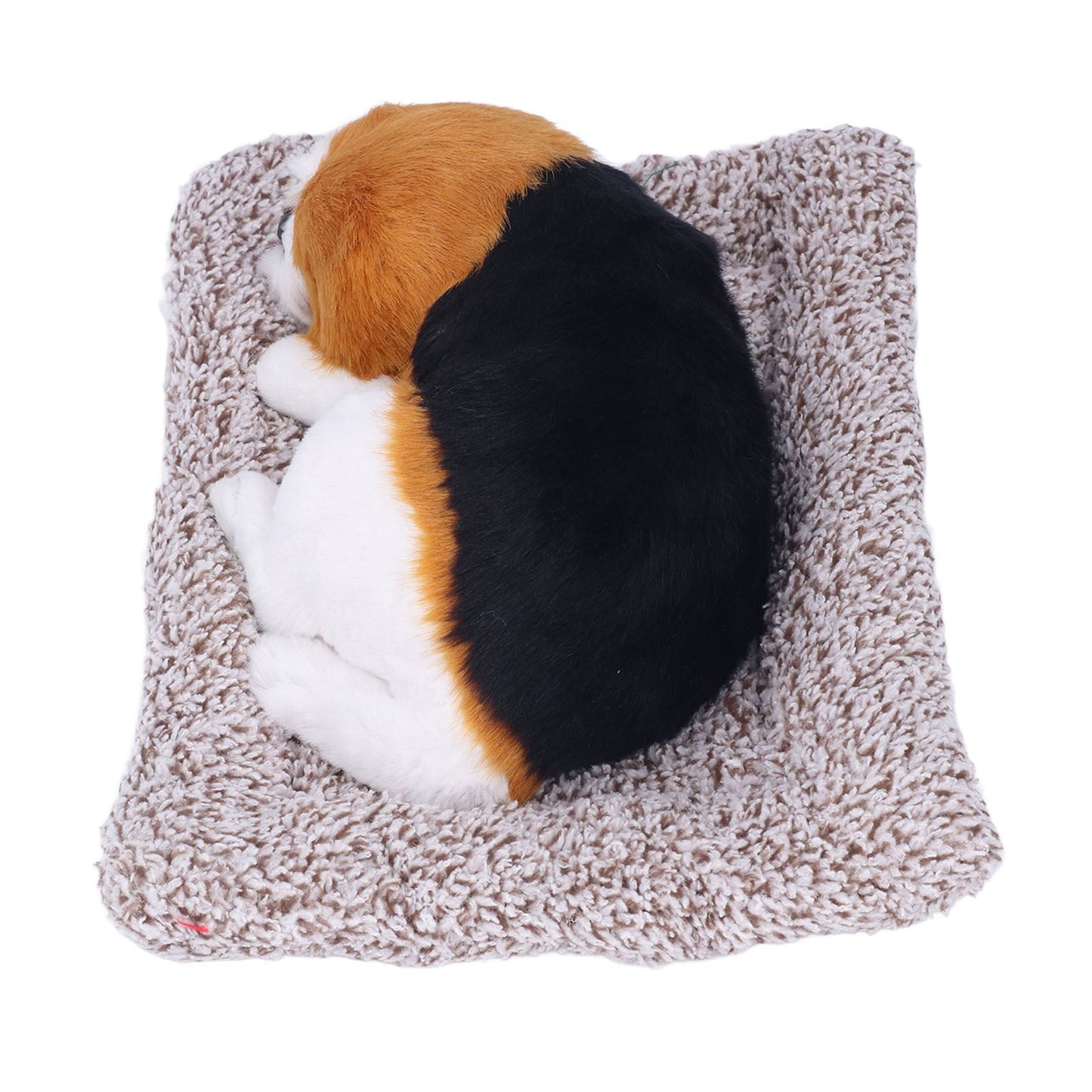 Simulation Dog with Sound Lovely Vivid Novel Gifts Plush Plastic Material Dog Toy Car DecorationBig Dog Beagle The
