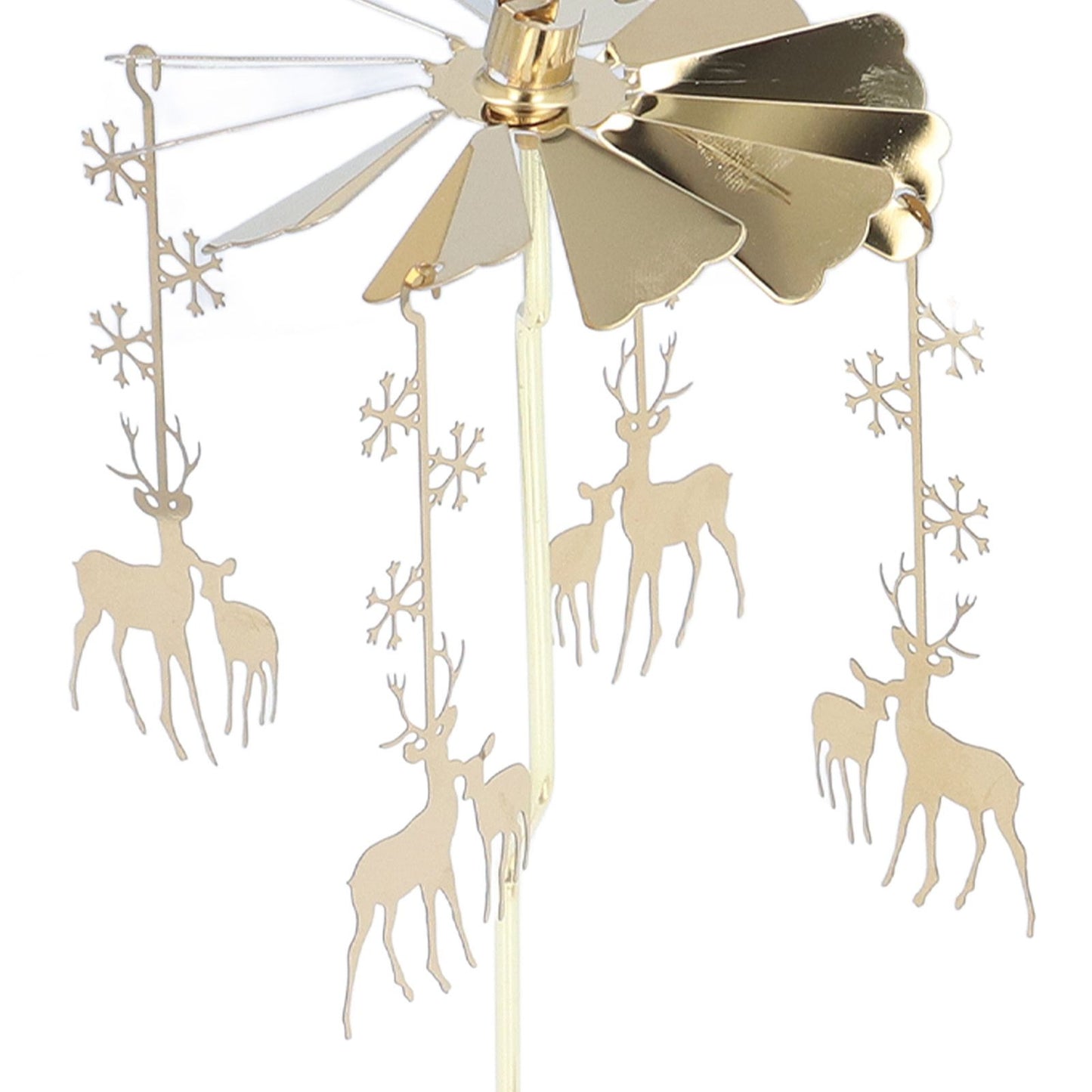 Candle Holder Round Triangle Tray Romantic European Style Stainless Steel Rotating Aromatherapy Wind Chime Candle Holder Snowflake Deer