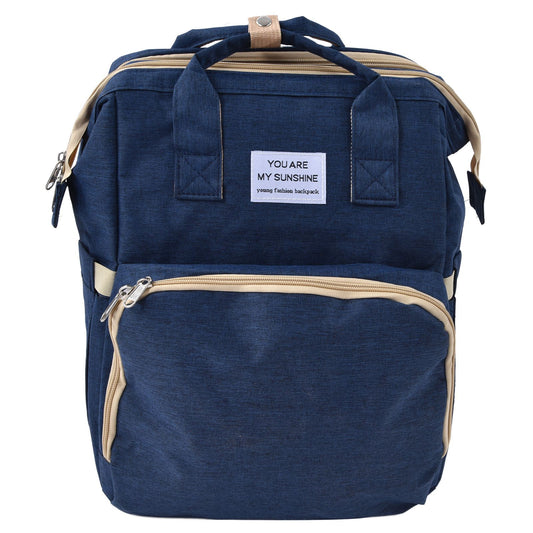 Backpack Multifunctional Foldable Large Capacity Baby Diaper Storage Bag for TravelDark Blue