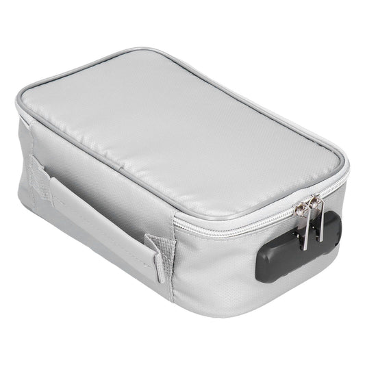 Fireproof Document Bag with Lock Portable Small Fireproof Document Bag for Home Office TravelSilver