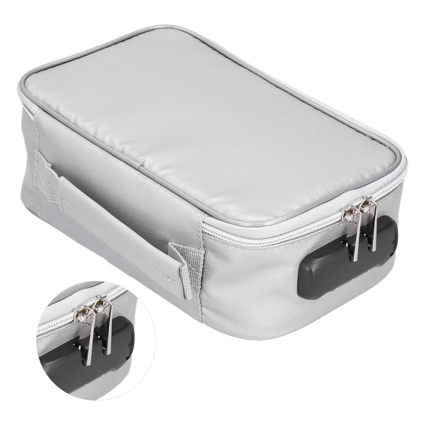 Fireproof Document Bag with Lock Portable Small Fireproof Document Bag for Home Office TravelSilver