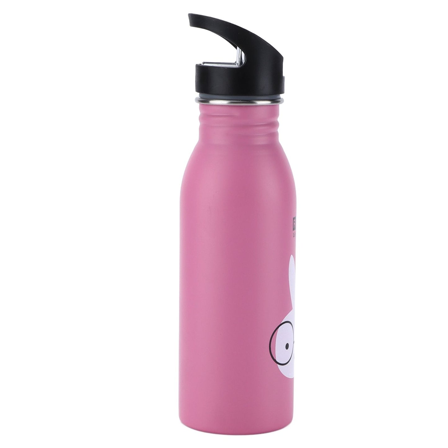 Stainless Steel Sport Water Bottle 500ml Cute Vacuum Insulated Water Bottle with Sucking Mouth for Outdoor SportsPink Bunny