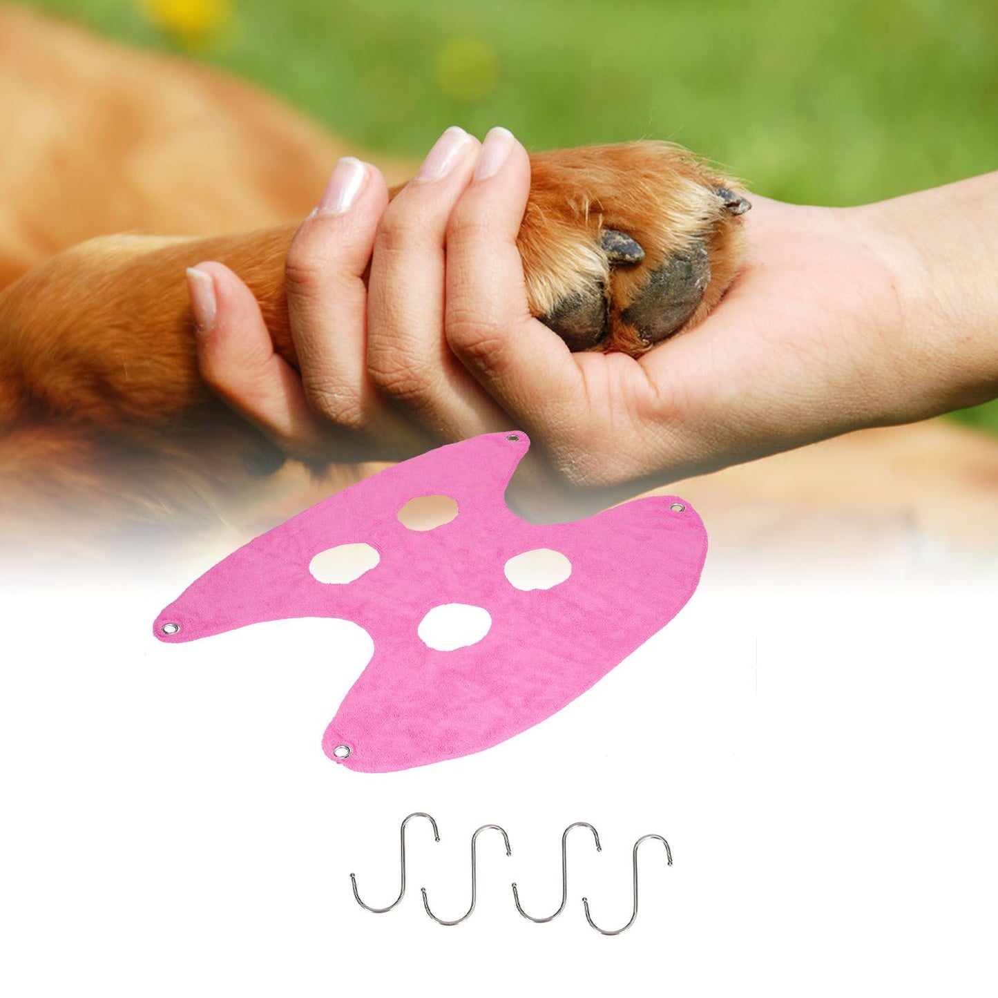 Pet Grooming Sling Dog Grooming Sling Hammock Helper for Bathing Washing Nail ClippingS Rose Red