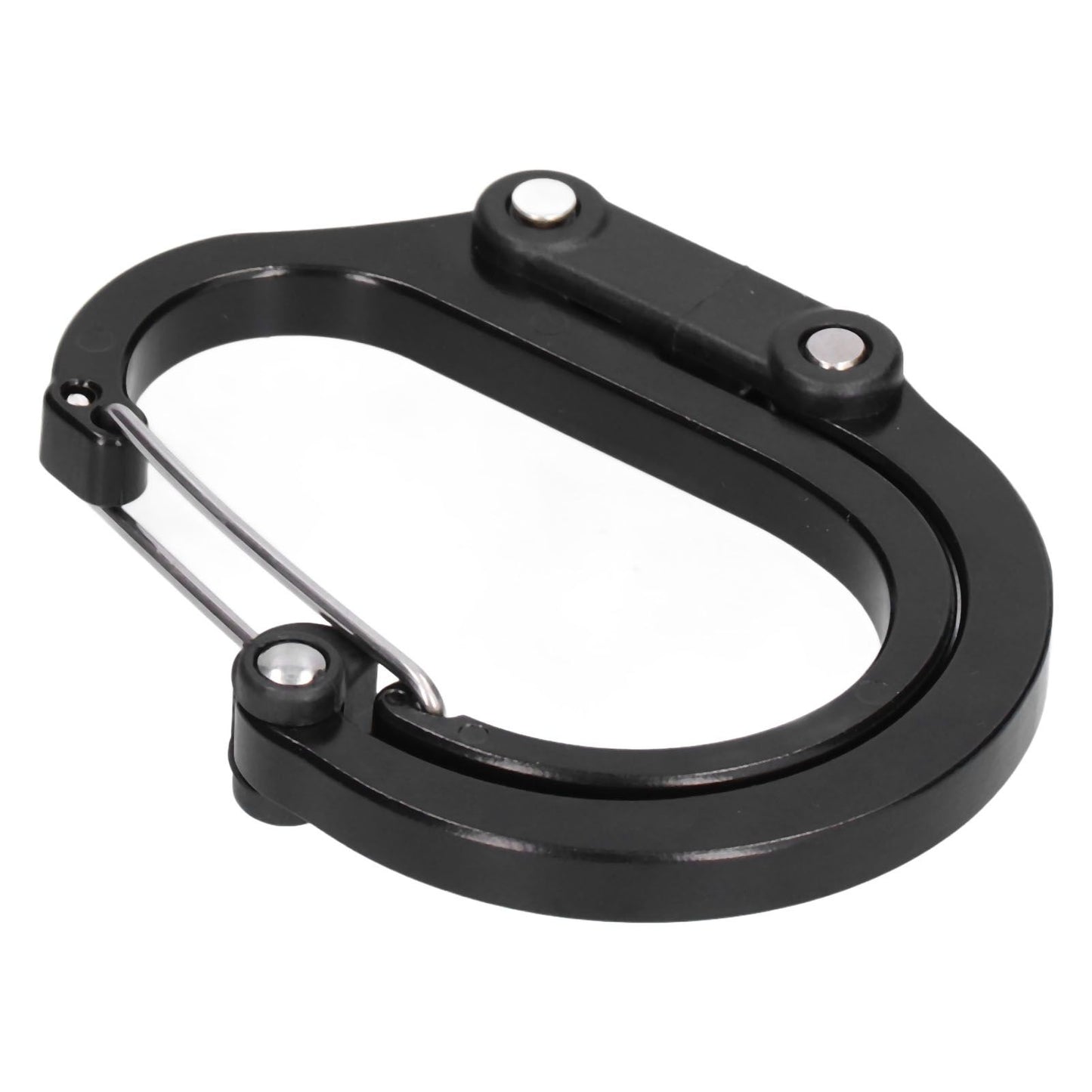 Climbing Carabiner D Type Carabiner Hook Aluminium Alloy Hanging Carabiner Clip for OutdoorBlack