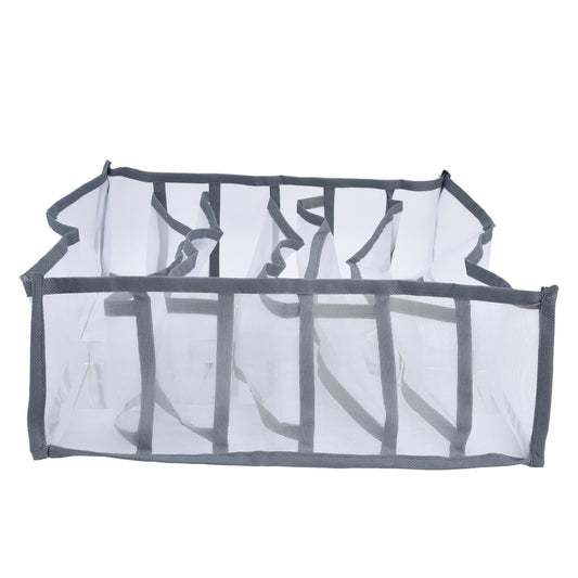 Underwear Organizer Mesh Foldable Breathable Multi Cells Socks Storage Box for Bras Panties6 Cells