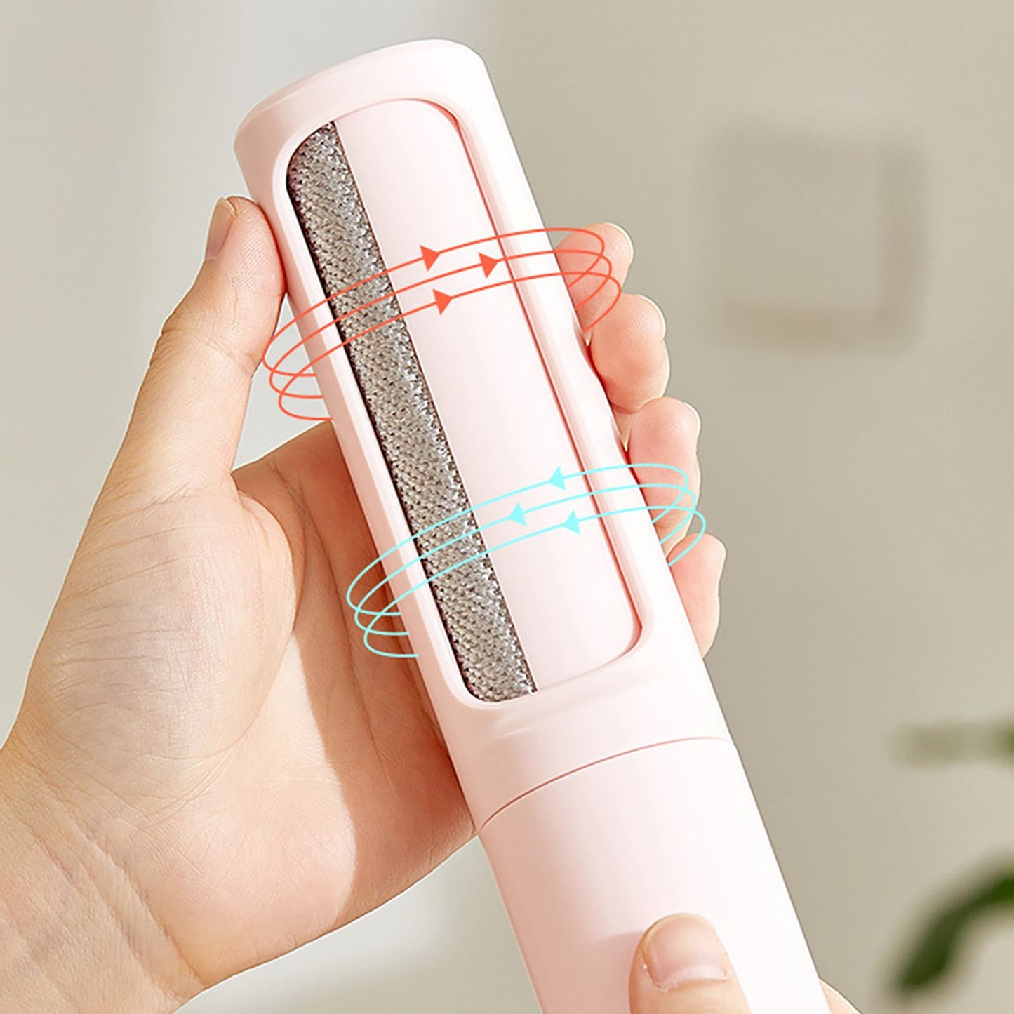 Rotation Pet Hair Remover Portable Mini Static Dog Hair Lint Remover Cleaning Device for HouseholdPink