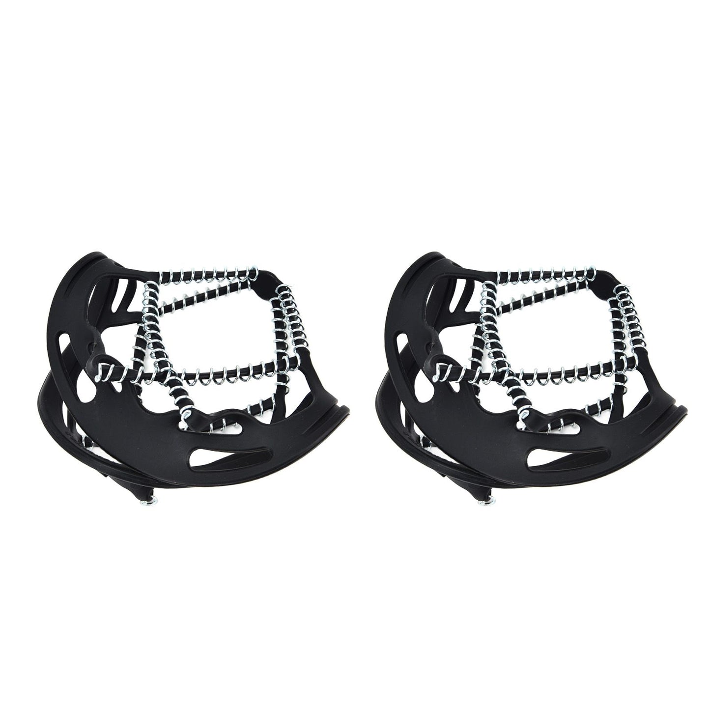 2Pcs Walk Traction Cleats Prevent Slipping High Tension Spring Crampons for Hiking Jogging Hunting