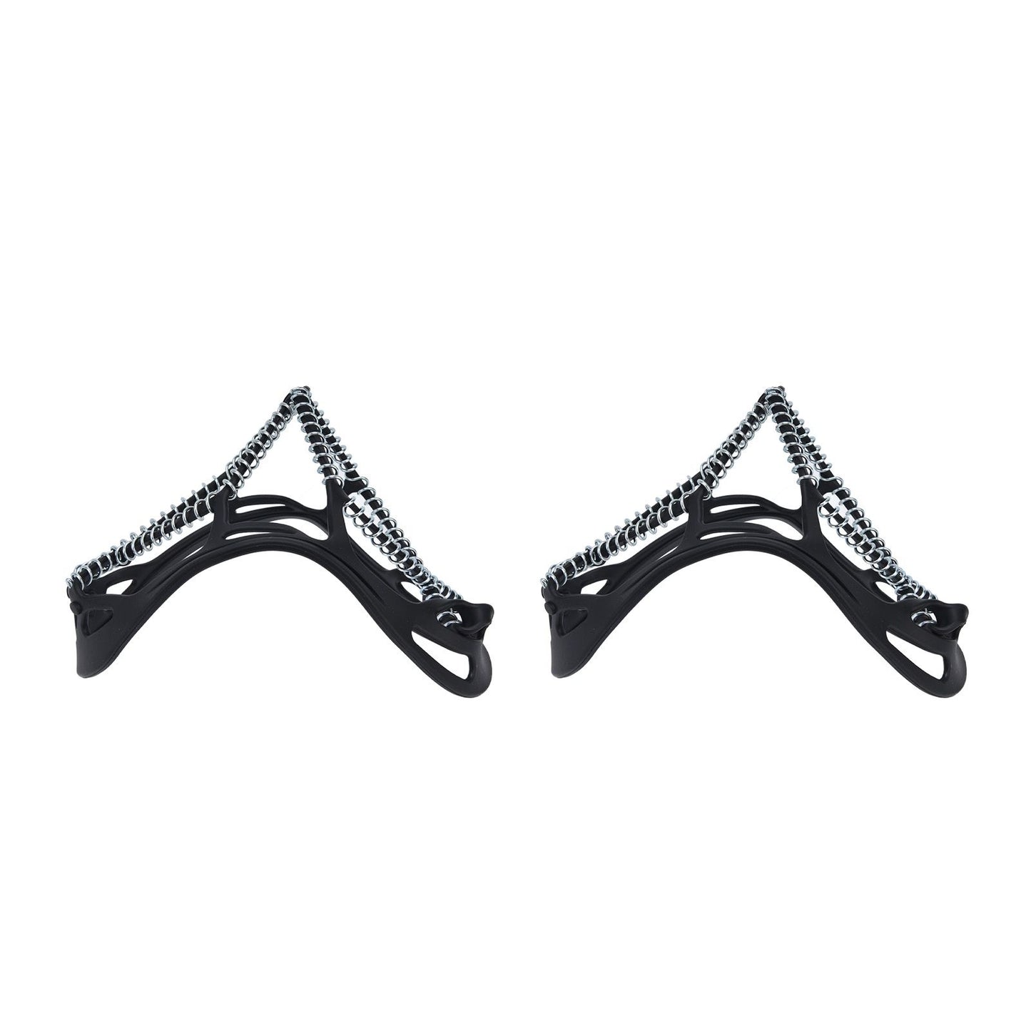 2Pcs Walk Traction Cleats Prevent Slipping High Tension Spring Crampons for Hiking Jogging Hunting
