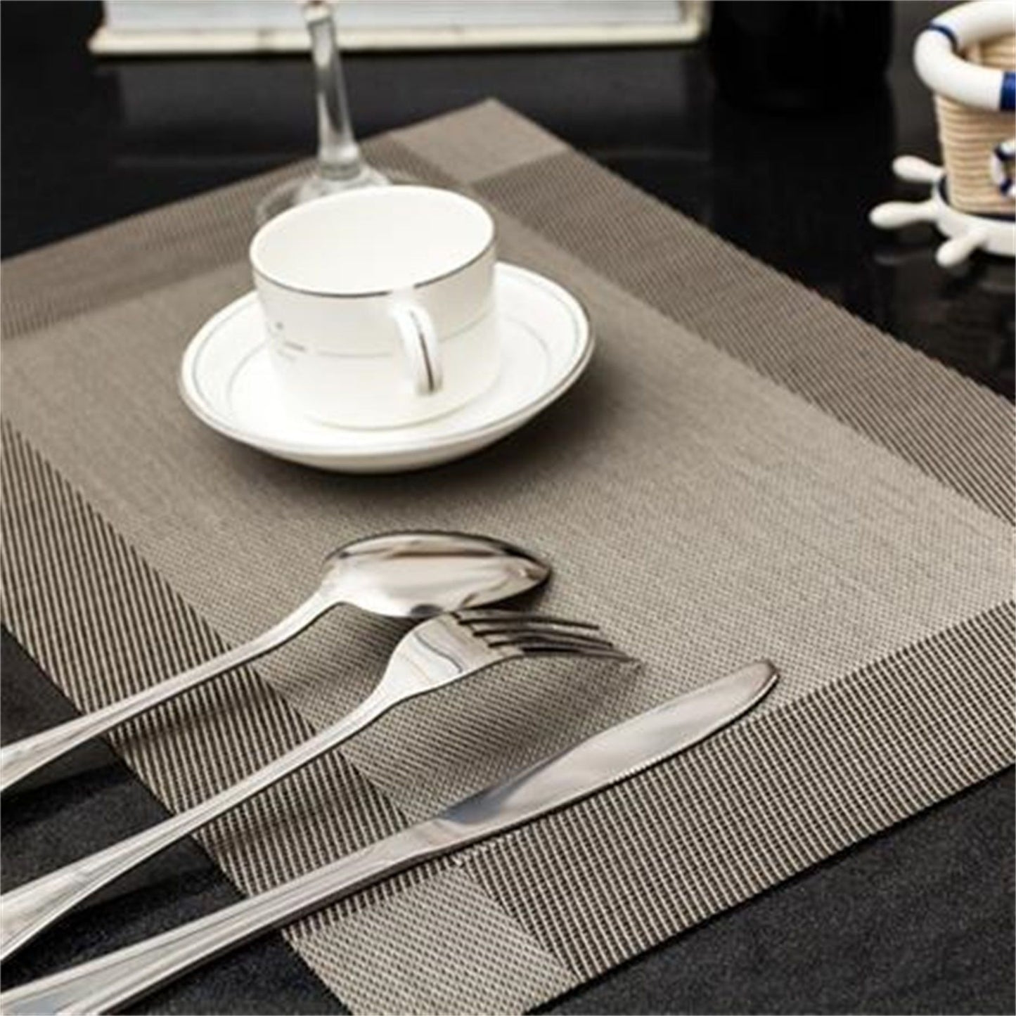 45x30cm Placemat Nonslip Heat Insulation Washable Quick Dry Mat for Kitchen Dining Table
