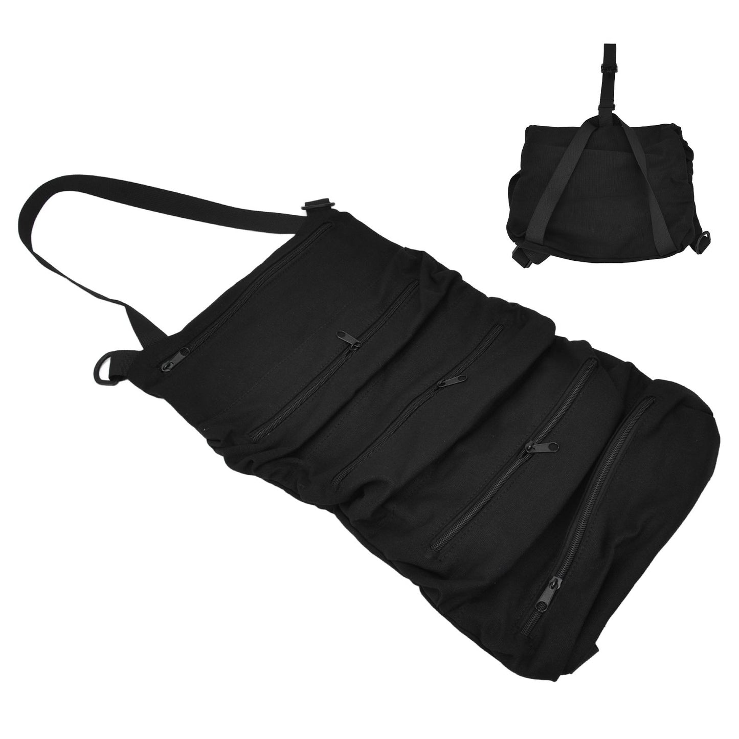 Tool Roll Up Bag Durable Oxford Fabric Wide Application Easy Storage Secure Closure Easily Accessable Roll Up Tool Bag
