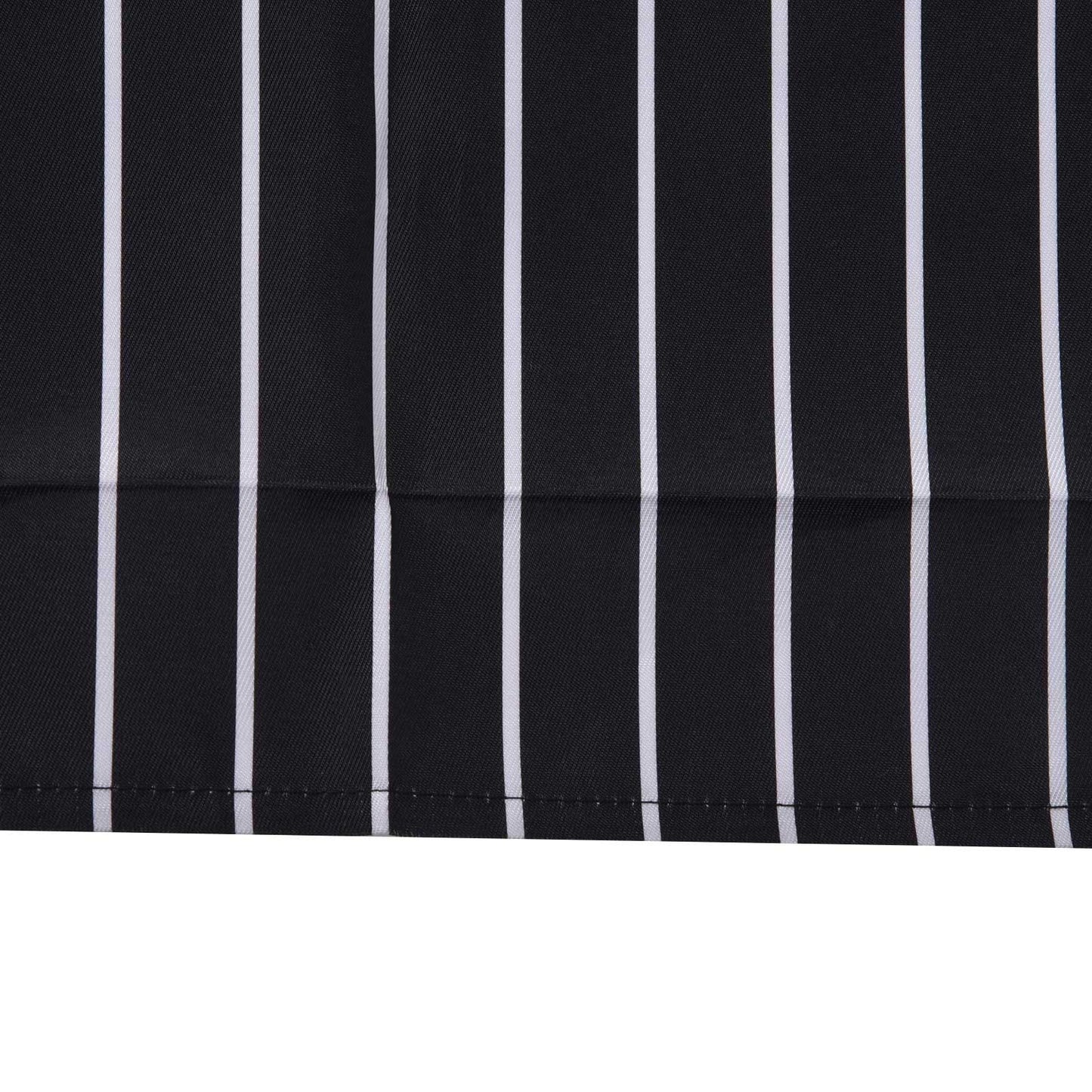 Bib Apron Waterproof Adjustable Kitchen Cooking Aprons with Dual Pockets for Kitchens Restaurants BakersBlack and White Bars