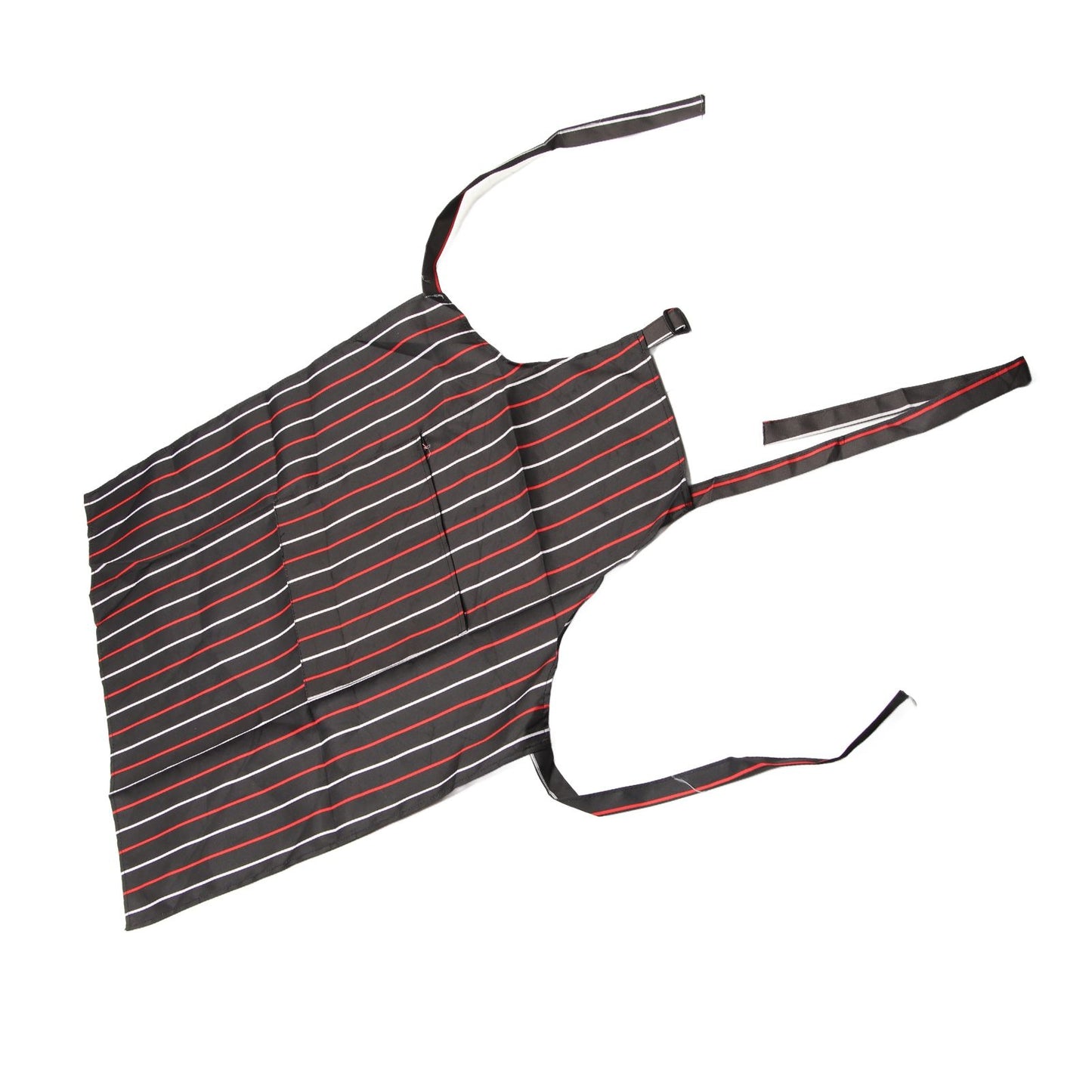 Bib Apron Waterproof Adjustable Kitchen Cooking Aprons with Dual Pockets for Kitchens Restaurants BakersRed and White Bars
