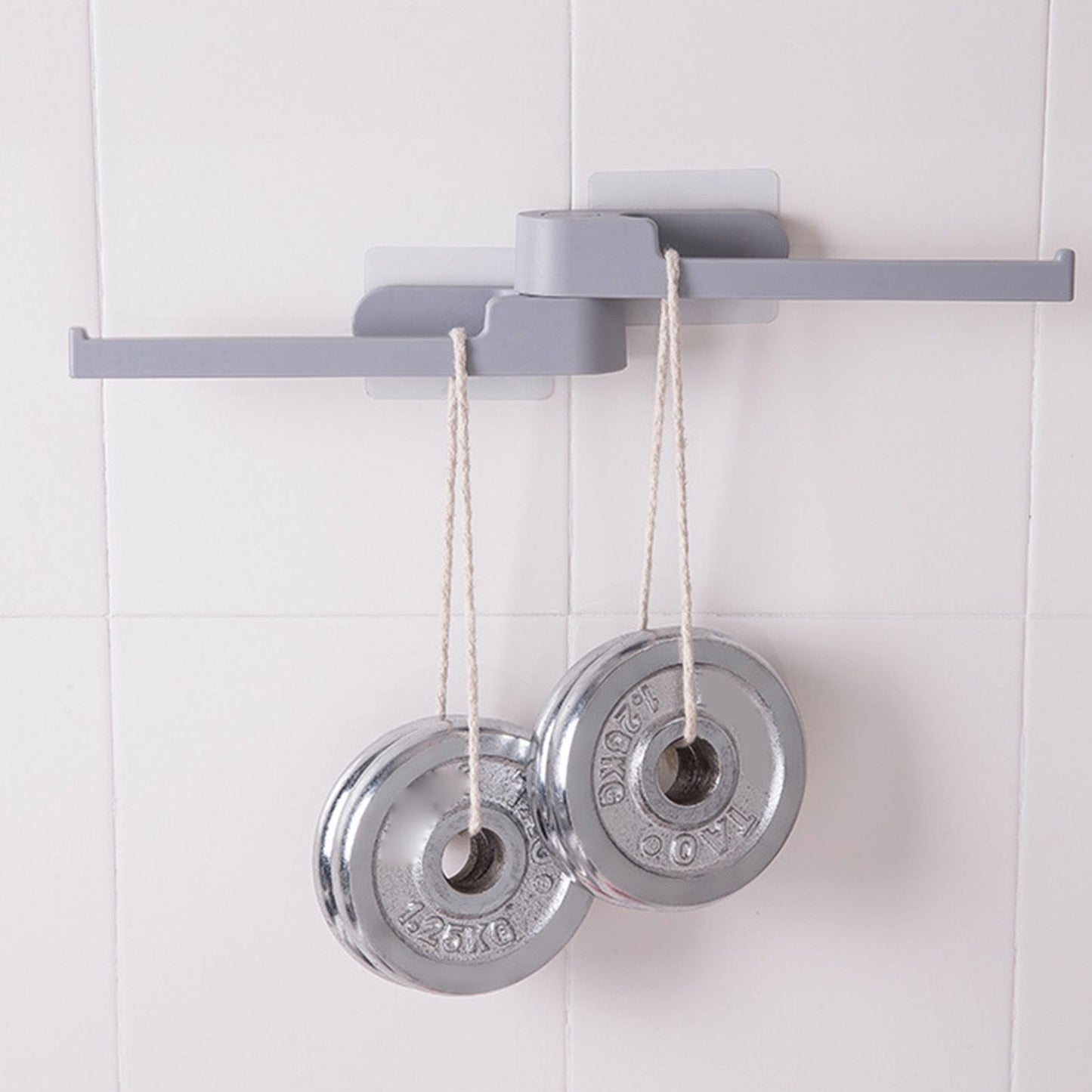 Rotatable Wall Hook Punching Free Installation Waterproof Large Storage Capacity Folding Towel HookGray
