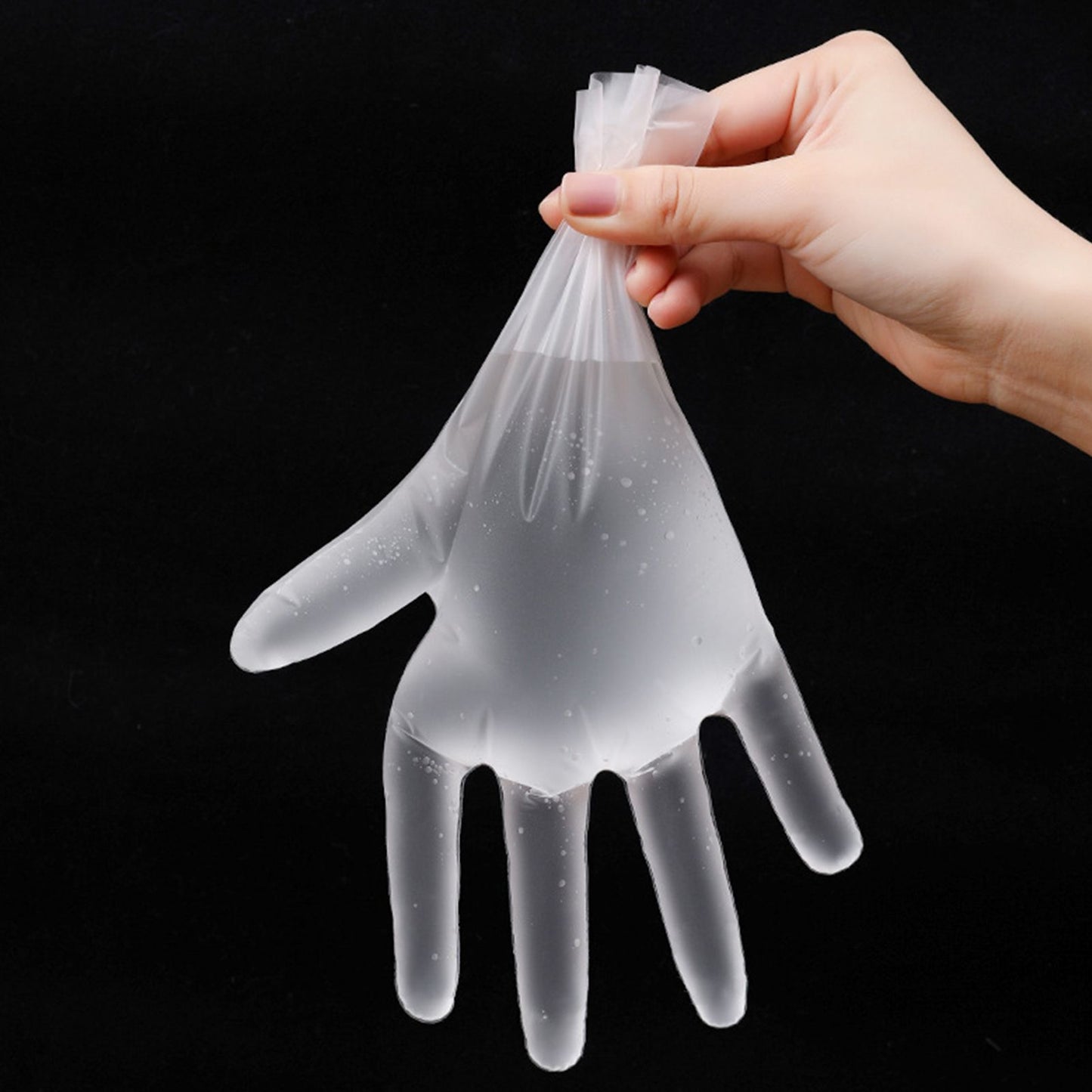 100PCS Disposable TPE Gloves Thicken Transparent Food Grade for Kitchen Baking Cooking CleaningS
