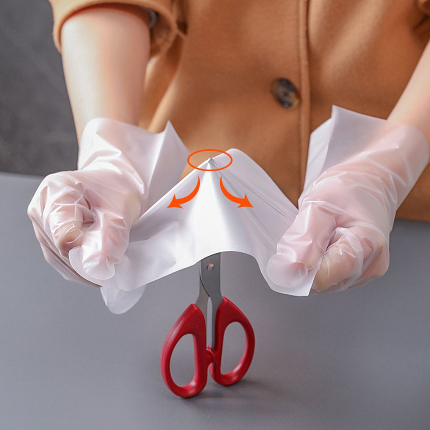 100PCS Disposable TPE Gloves Thicken Transparent Food Grade for Kitchen Baking Cooking CleaningS