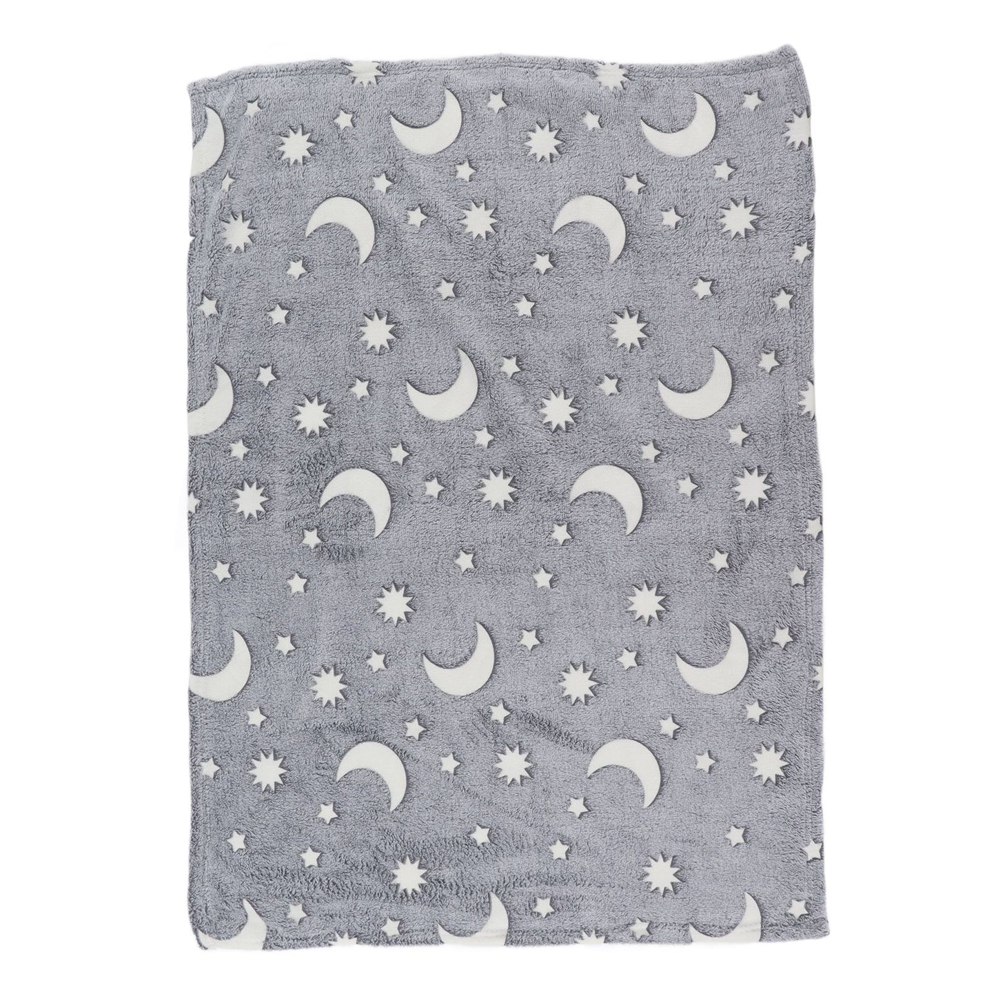 Glowing Polyester Blanket Soft and Warm Fuzzy Blanket for Bed Sofa Couch All SeasonGrey
