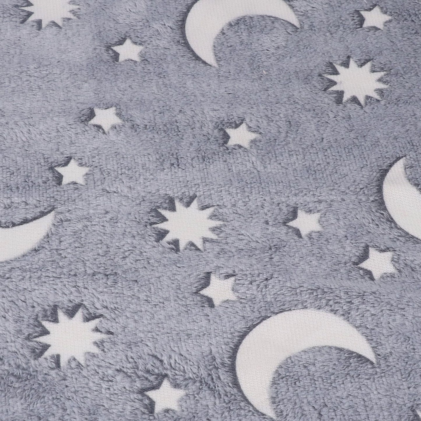 Glowing Polyester Blanket Soft and Warm Fuzzy Blanket for Bed Sofa Couch All SeasonGrey