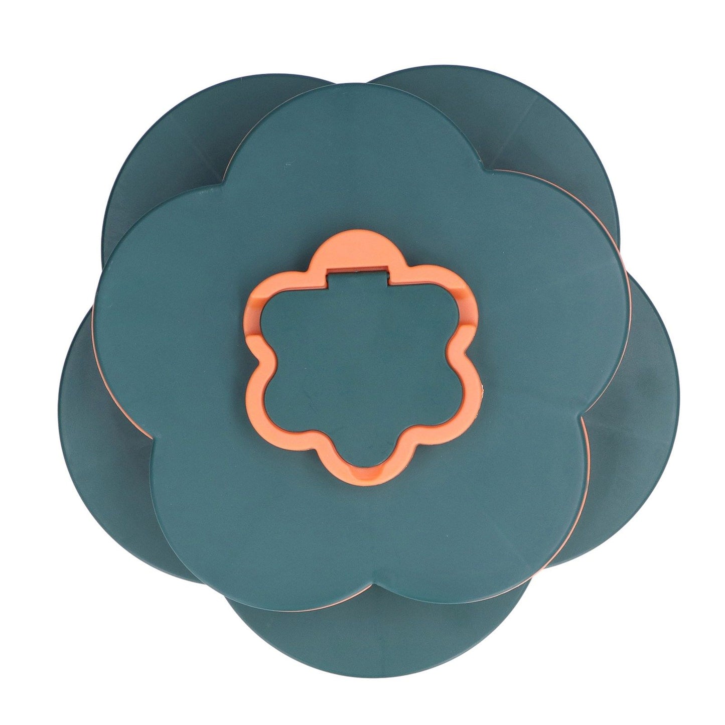 Snack Serving Tray Multifunction Large Capacity Flower Shape Nut Candy Serving Container for Home Double Layer