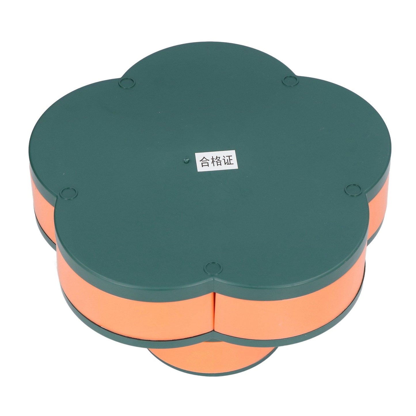 Snack Serving Tray Multifunction Large Capacity Flower Shape Nut Candy Serving Container for Home Double Layer
