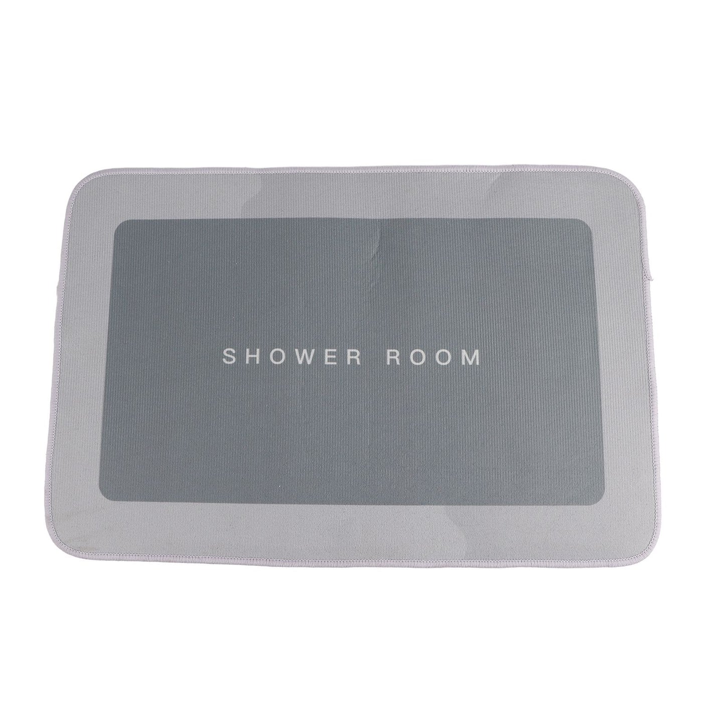 Bathroom Mat Modern Absorbent Quick Dry Bathroom Rug Entrance Door Antislip Mat Light Gray Square