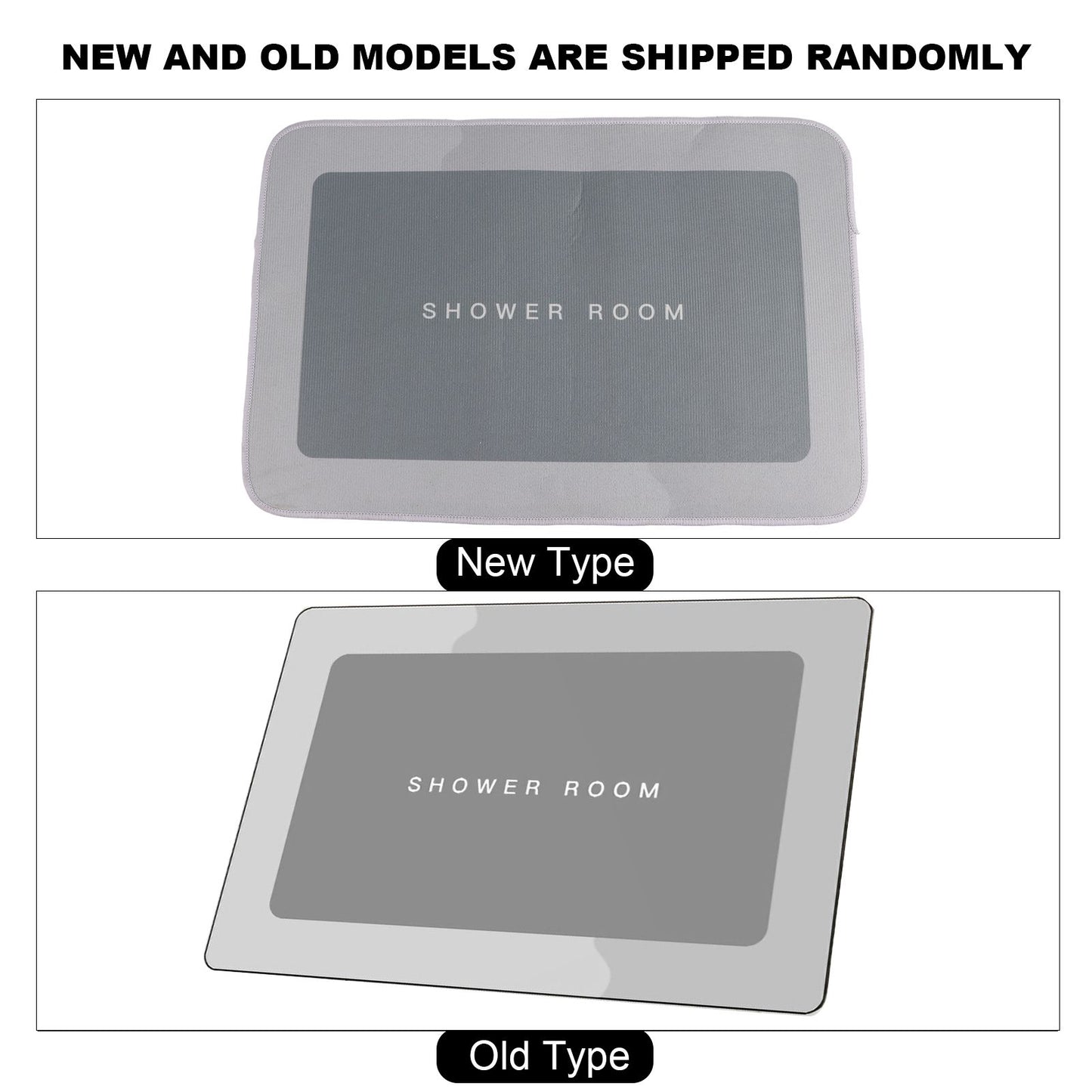 Bathroom Mat Modern Absorbent Quick Dry Bathroom Rug Entrance Door Antislip Mat Light Gray Square