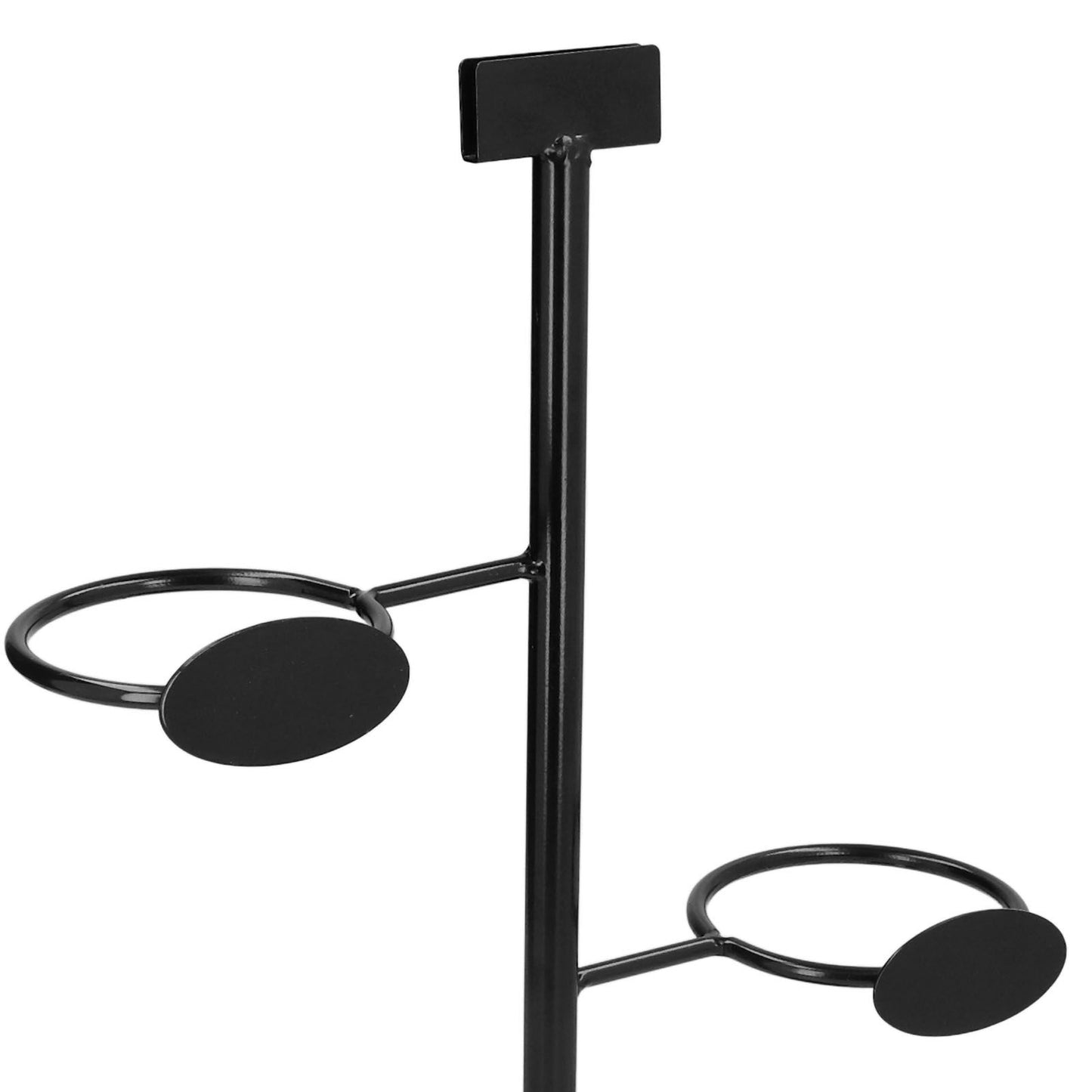 Cup Holder 3 Holes Black Appearance Iron Material Simple Stylish Cup Display Stand for Party Restaurant
