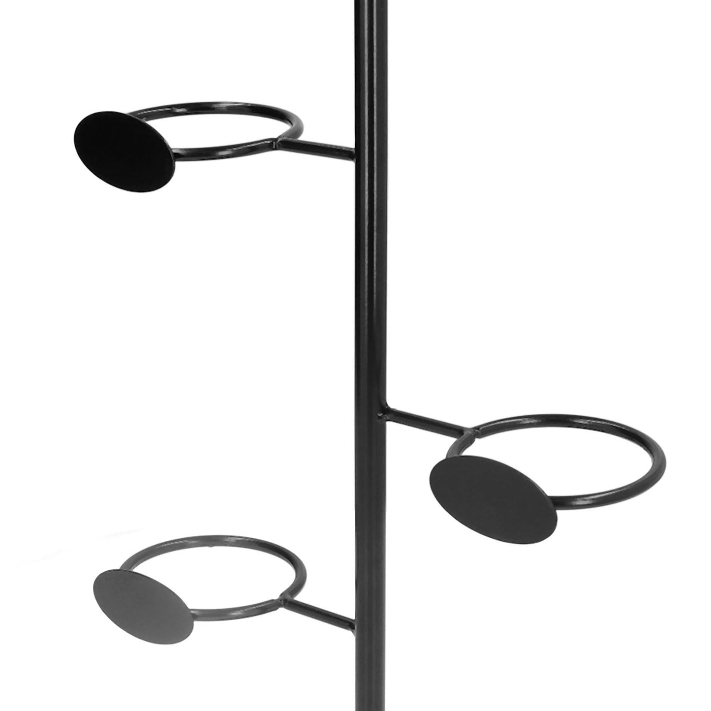 Cup Holder 3 Holes Black Appearance Iron Material Simple Stylish Cup Display Stand for Party Restaurant