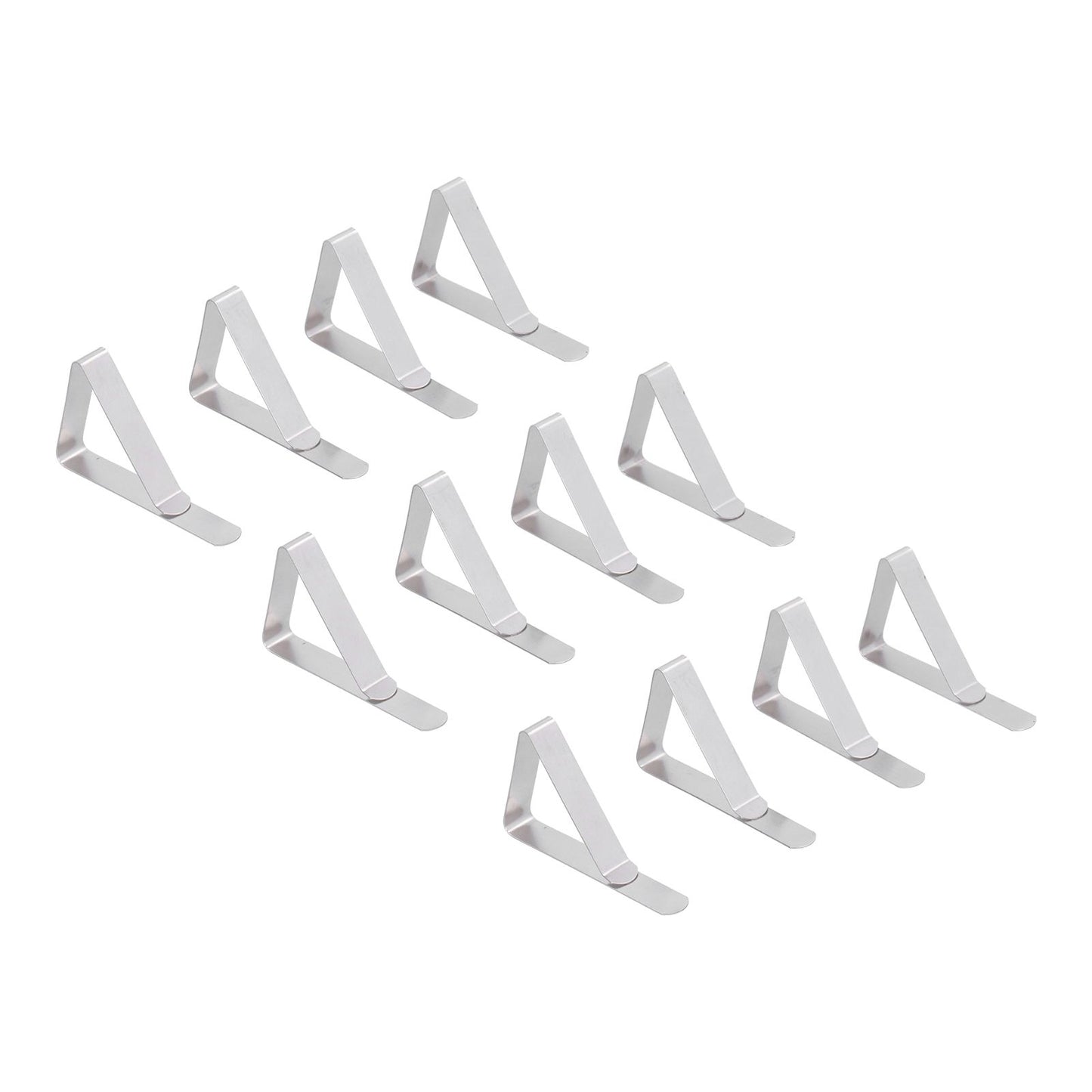 12Pcs Tablecloth Clip Stainless Steel Triangle Tablecloth Garden Dining Table Tablecloth Clip Picnics Restaurants